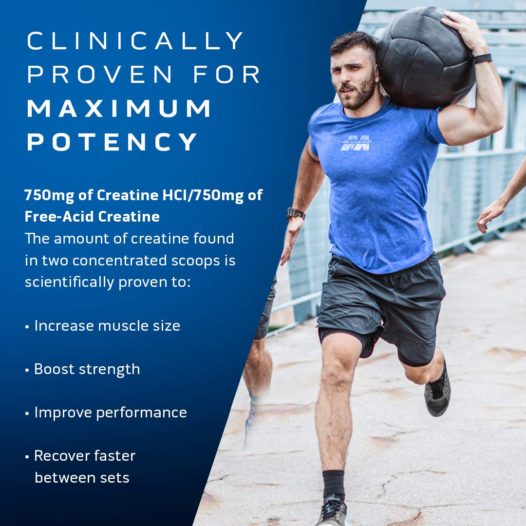 MuscleTech Whey Protein Powder Nitro-Tech | Isolate & Peptides & Cell-Tech Creactor Creatine HCl Powder | Post Workout Muscle Builder