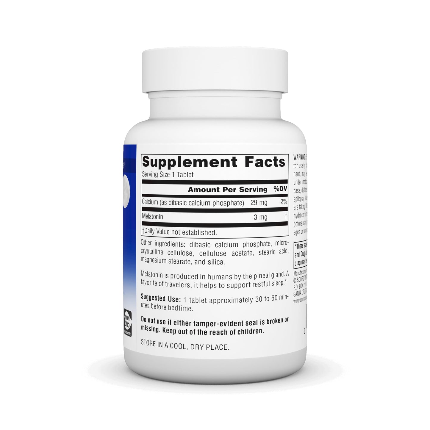 Pre-Order | Arrives in 5–10 Days – Source Naturals Time Released Melatonin 3 mg - 240 Time Release Tablets