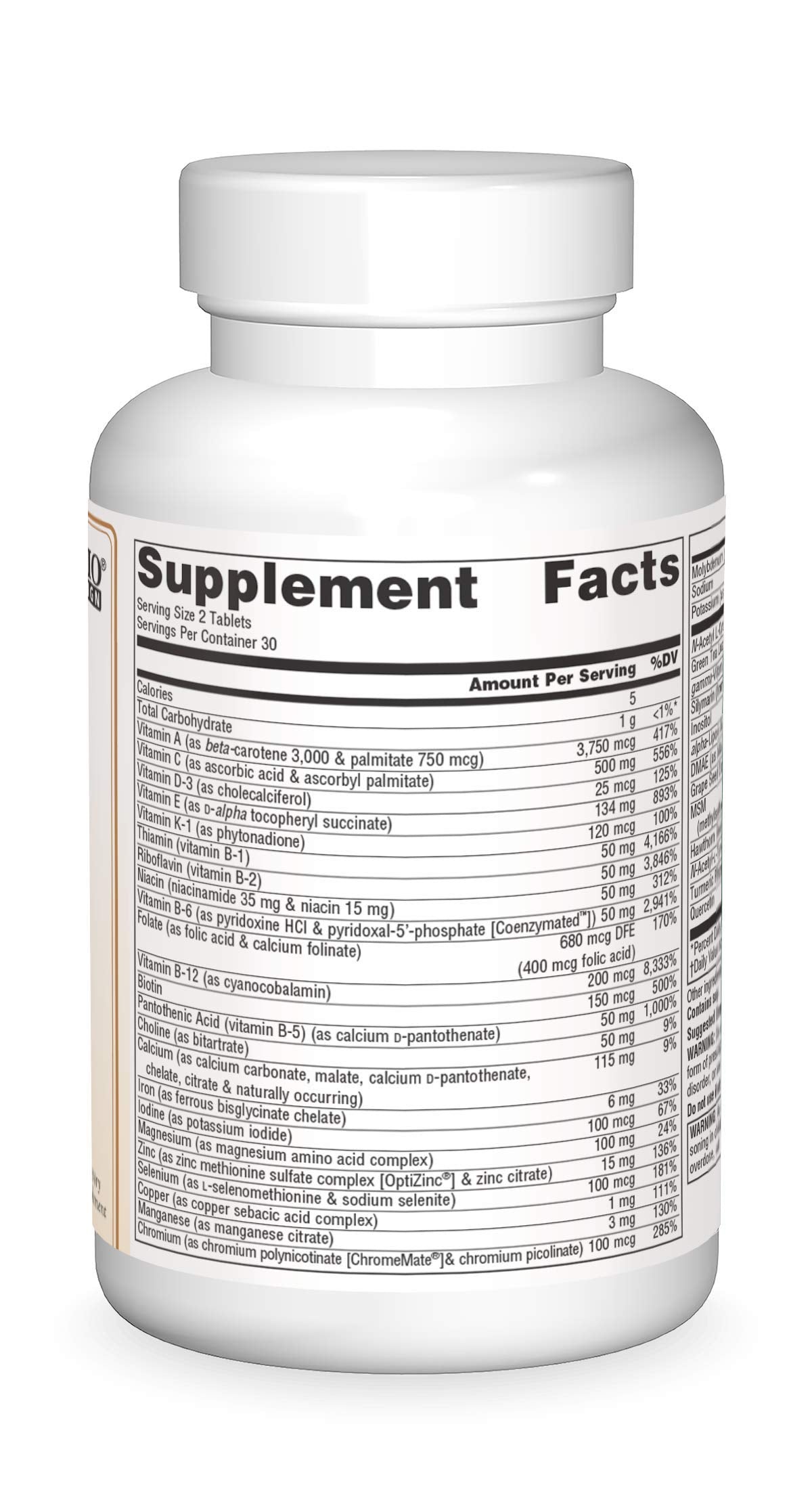 Pre-Order | Arrives in 5–10 Days – Source Naturals Life Force Multiple Daily Multivitamin High Potency Essential Vitamins, Minerals, Antioxidants & Nutrients - Energy & Immune Boost - 60 Tablets