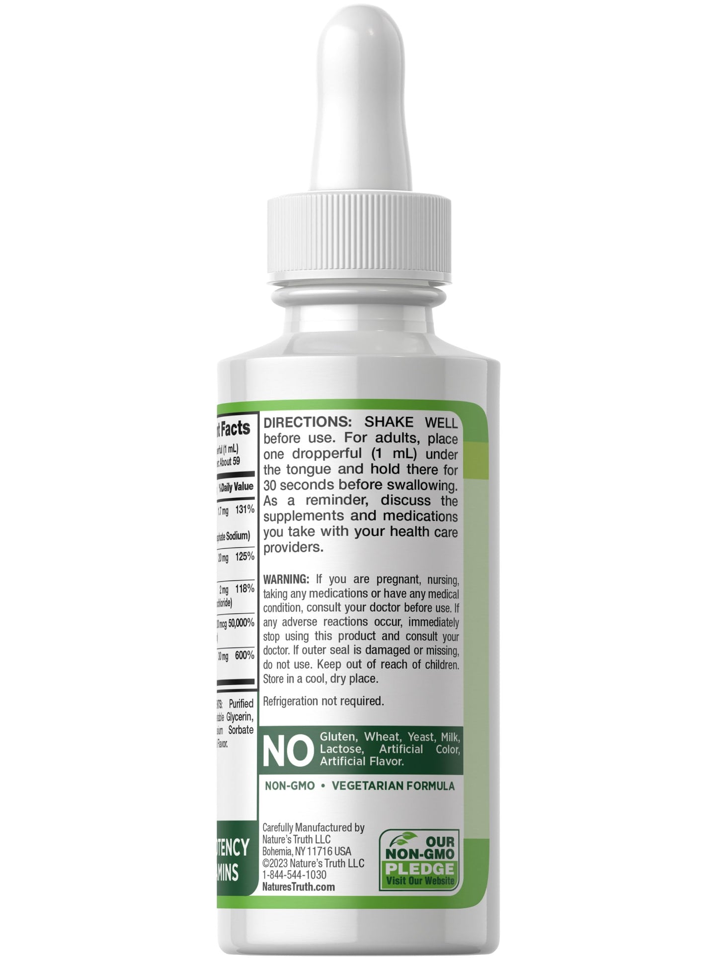 Nature's Truth Sublingual B Complex | with B12 | 2 Fluid Ounces | Berry Flavor | Vegetarian, Non-GMO & Gluten Free Supplement