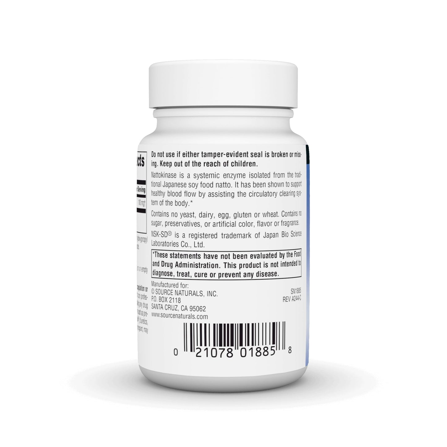 Pre-Order | Arrives in 5–10 Days – Source Naturals NSK-SD Nattokinase, Systemic Enzyme for Healthy Circulation* 100mg - 60 Vegan Capsules