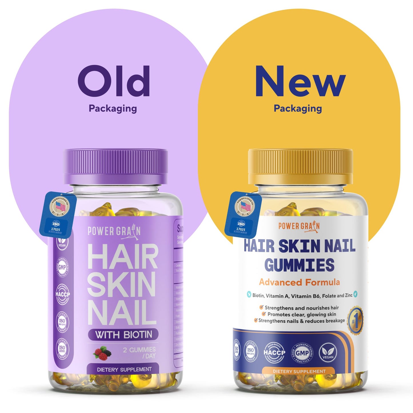 Premium Hair Skin and Nails Gummies – 5000 Mcg Biotin Vegan Vitamins for Men & Women – Promotes Healthy Hair Growth, Strong Nails, Radiant Skin – 10X Extra Strength - Blueberry Flavour
