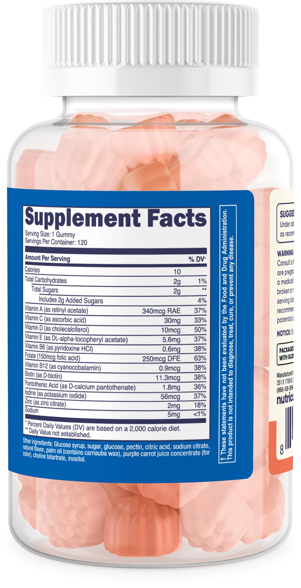 Nutricost Kids Multivitamin Gummies 120 Servings (Mixed Berry Flavored Gummies) - Gluten Free, Non-GMO, and Vegetarian Friendly