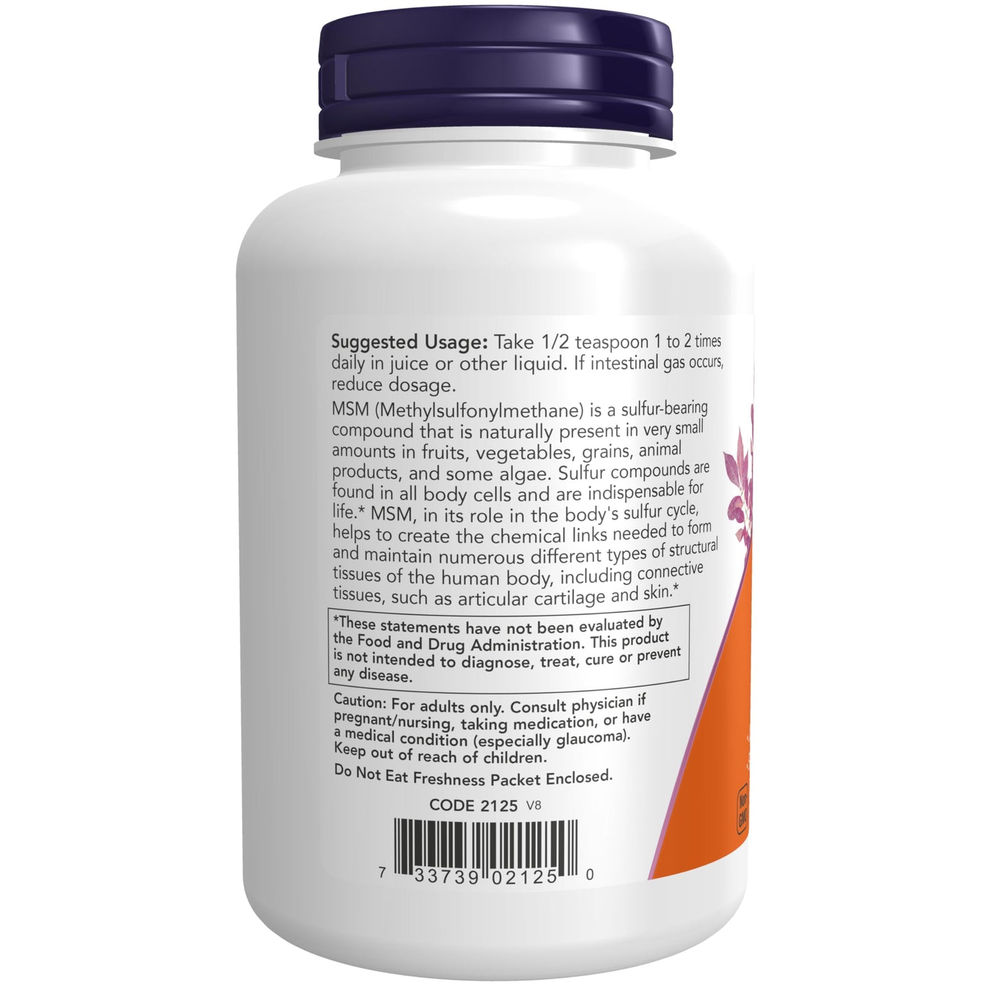 NOW Foods Supplements, MSM (Methylsulfonylmethane) Powder, Supports Healthy Cartilage*, Joint Health*, 8-Ounce