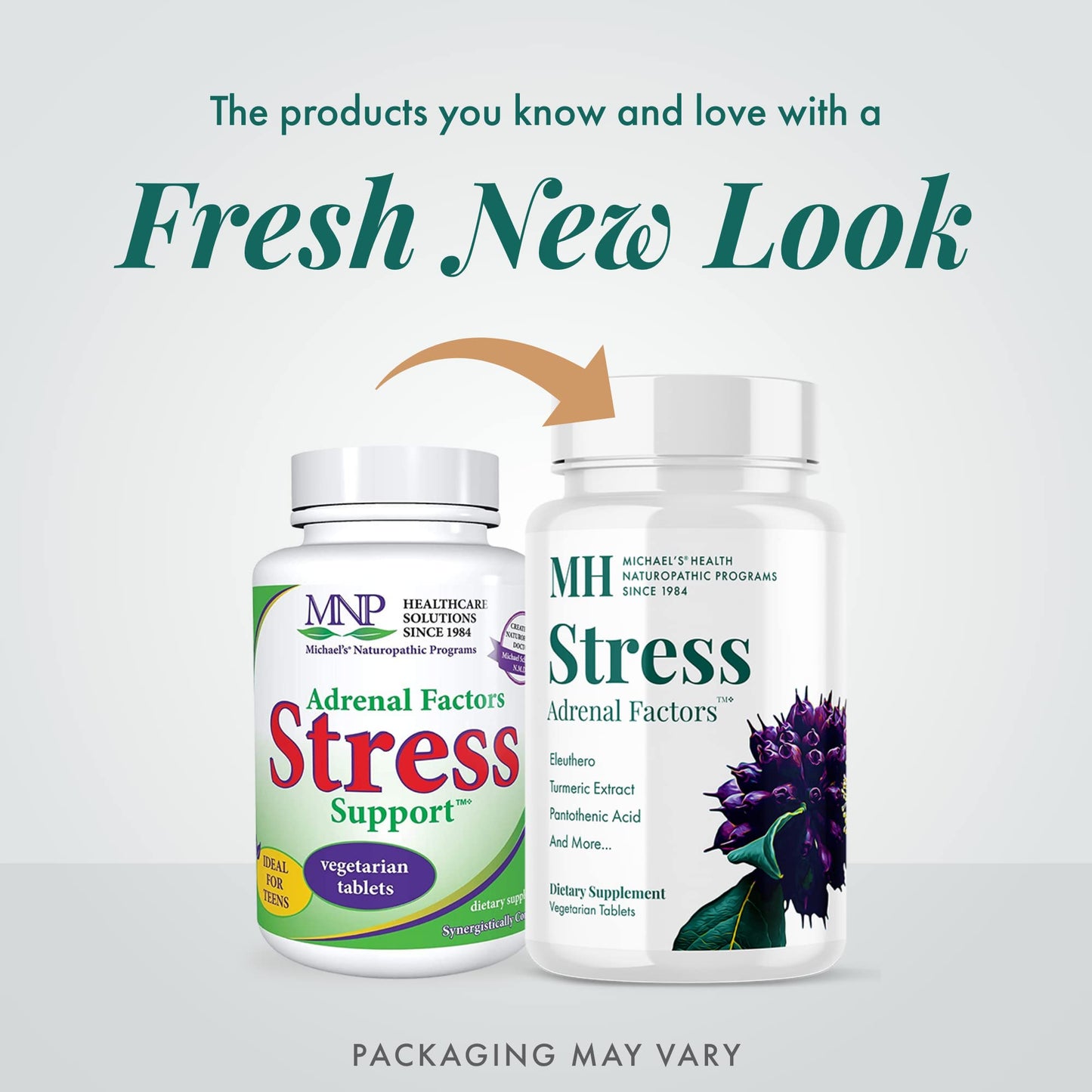 Michael's Health Naturopathic Programs Stress Adrenal Factors - 60 Vegetarian Tablets - Nutrients to Nourish The Adrenal Glands - with Turmeric & Ashwagandha - Stimulant Free - 20 Servings