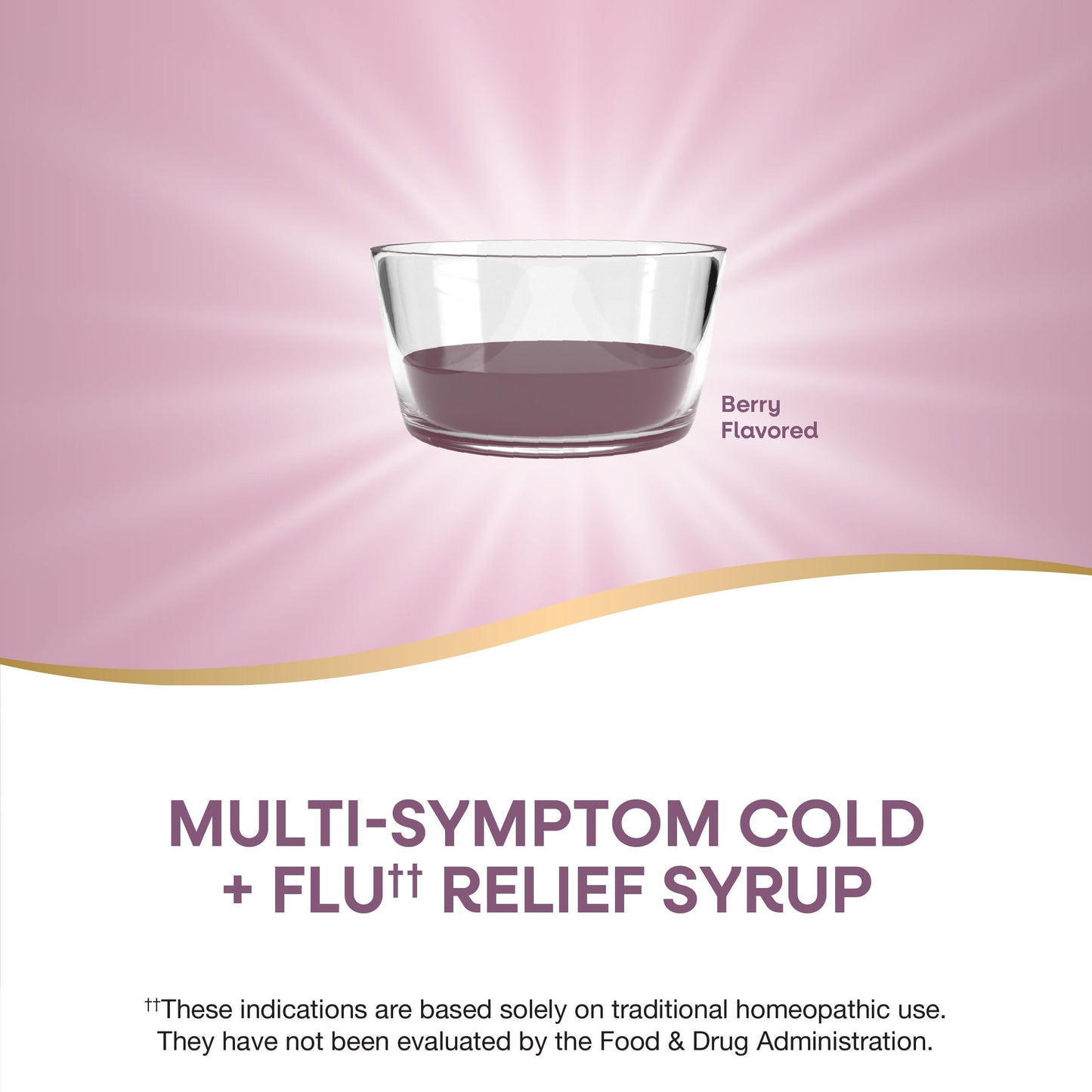 Nature's Way Cold + Flu Relief Syrup*, Umcka, Sore Throat, Cough, Congestion, Fever*, Body Aches*, Phenylephrine Free, Homeopathic, Non-Drowsy, Berry Flavored, 4 Fl Oz (Packaging May Vary)