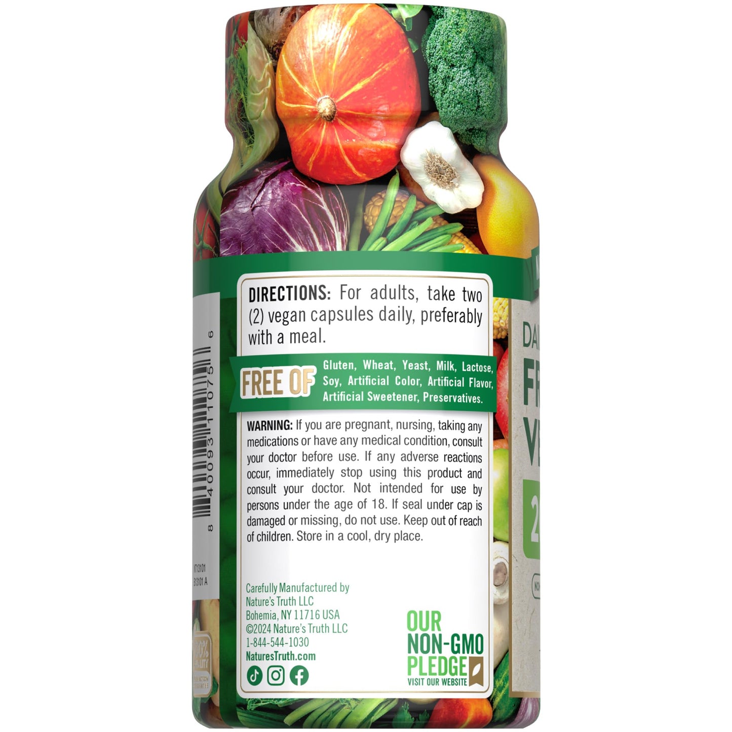 Nature's Truth Super Fruits and Veggies | 60 Vegan Capsules | Vitalizing Antioxidant Superfood Formula | Non-GMO & Gluten Free Supplement