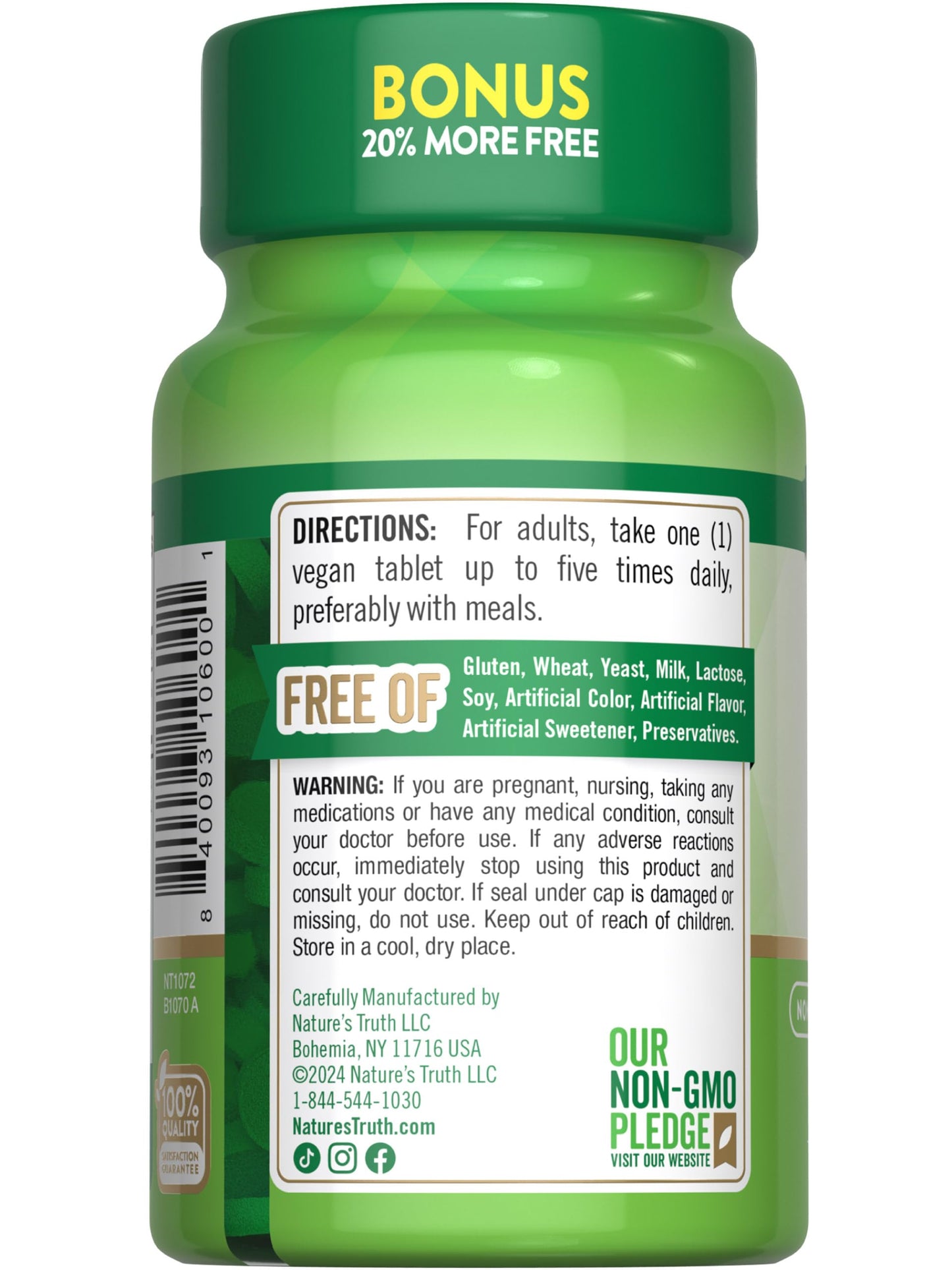 Nature's Truth B12 Vitamin | 500 mcg | 120 Tablets | Vegan, Non-GMO & Gluten Free Supplement