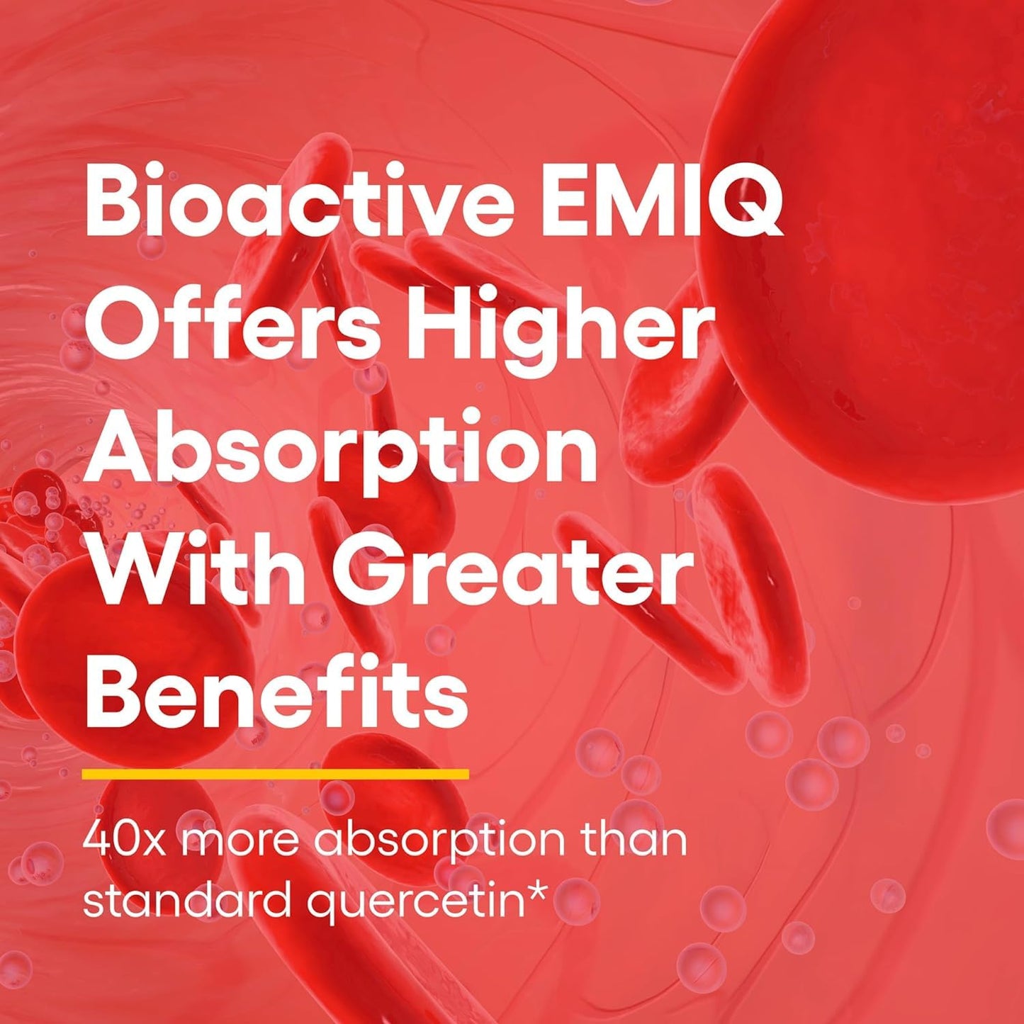 Natural Factors Bioactive Quercetin EMIQ 50 mg with Vitamin C, Supports Sinus, Heart and Immune Health, 60 Capsules