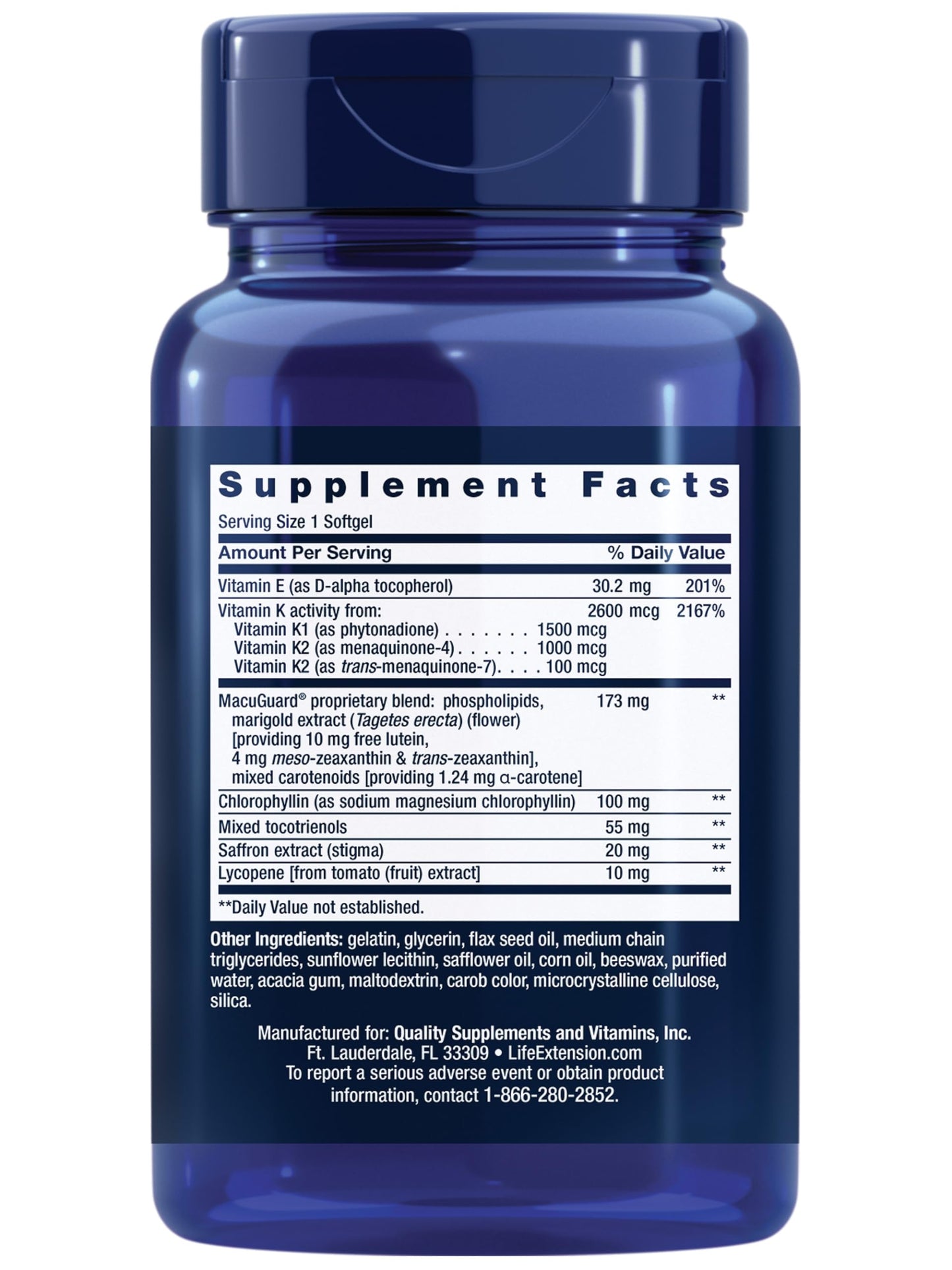 Life Extension Once-Daily Health Booster - Vitamins & Nutrients Supplement for Whole-Body Health - Vitamin K Complex, Vitamin E, Saffron, Lutein and More - Non-GMO, Gluten-Free - 60 Softgels