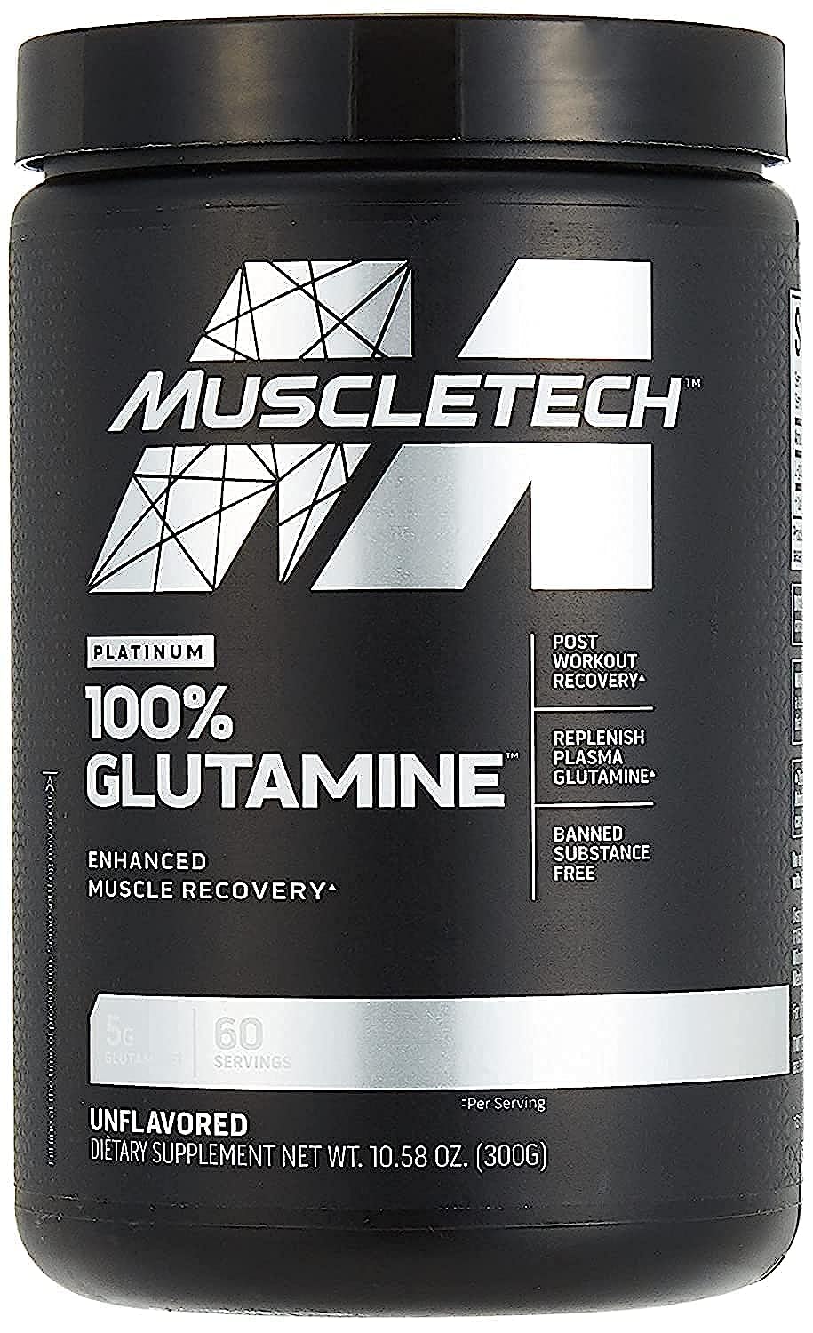 Muscletech Whey Protein Powder Nitro-Tech Whey Protein Isolate & Glutamine Powder 100% Pure L Glutamine Powder | Post Workout Recovery Drink | L-Glutamine Powder