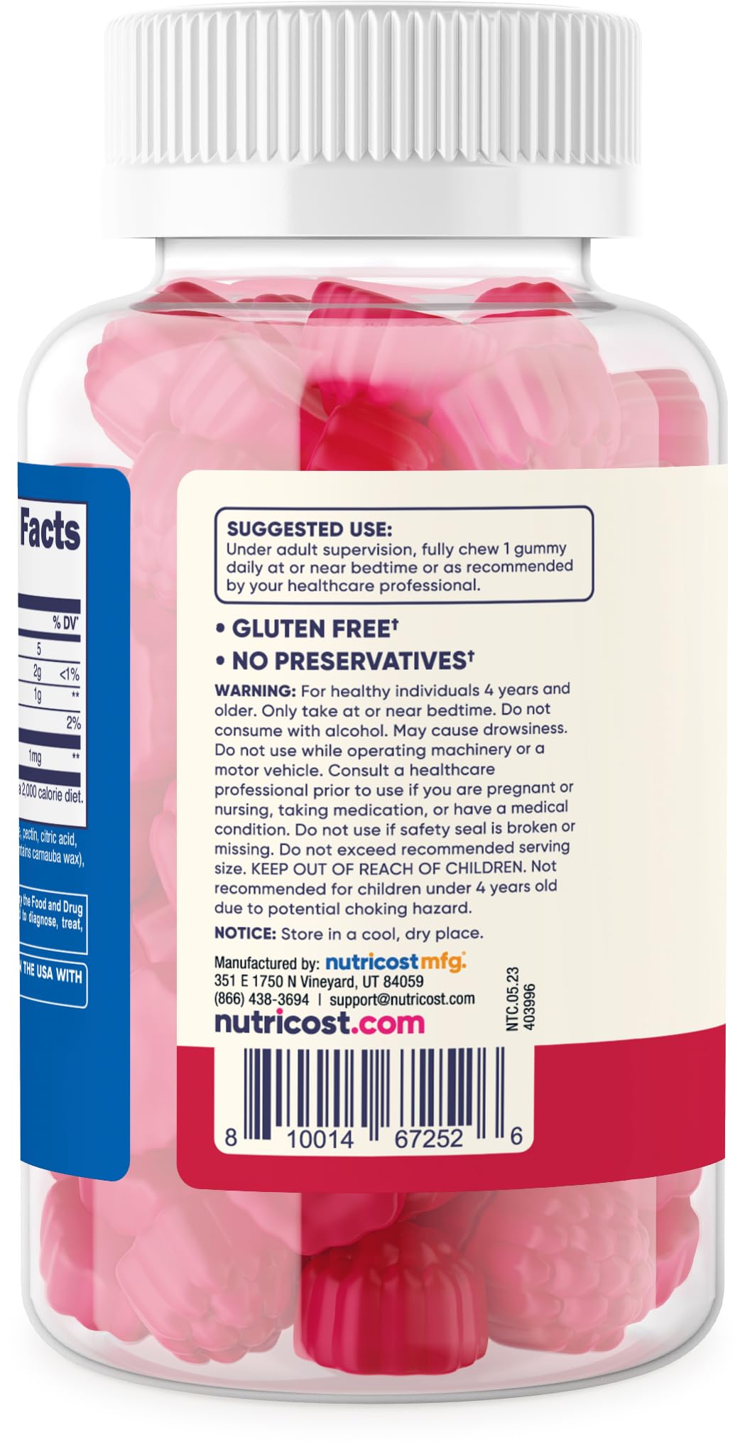 Nutricost Kids Melatonin Gummies 1mg, 120 Gummies, Strawberry Flavored