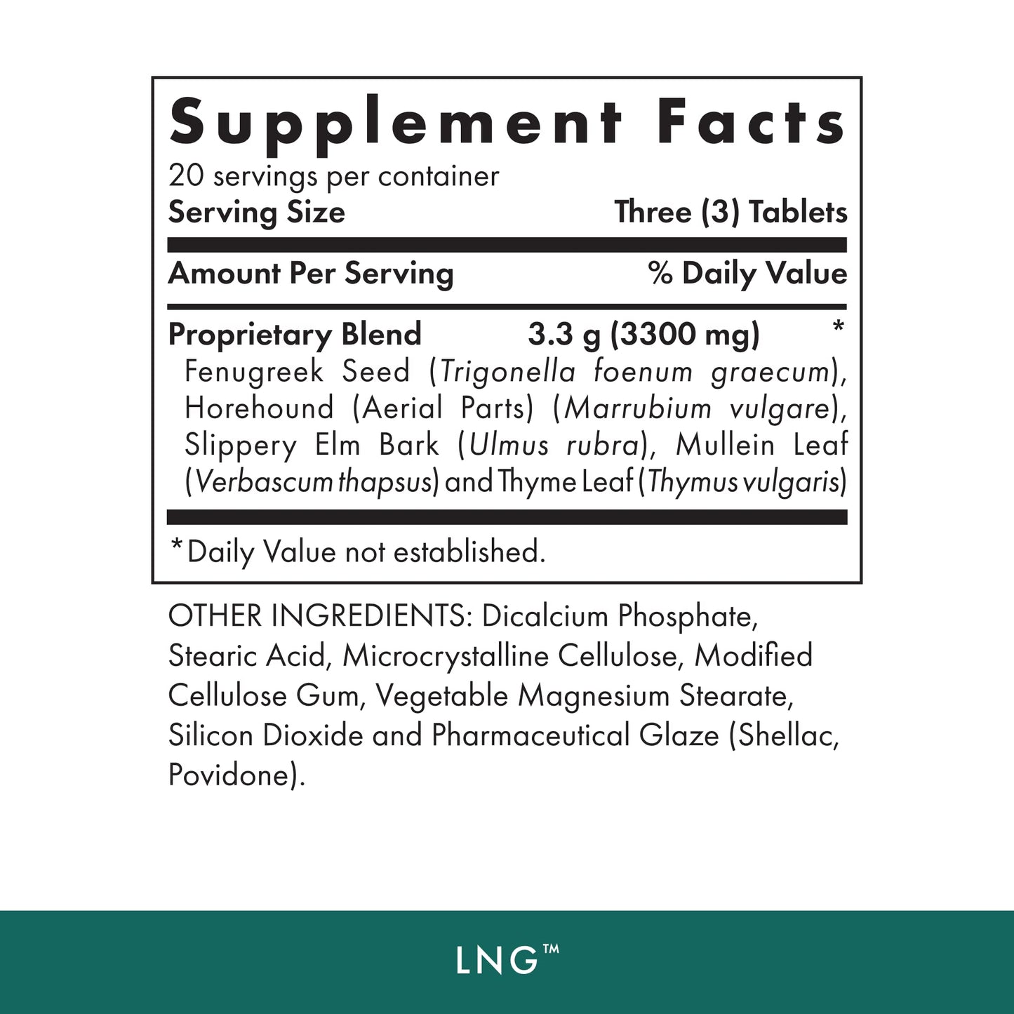 MICHAEL'S Health Naturopathic Programs LNG - 60 Vegetarian Tablets - Herbs for Lung and Respiratory Support - Kosher - 20 Servings