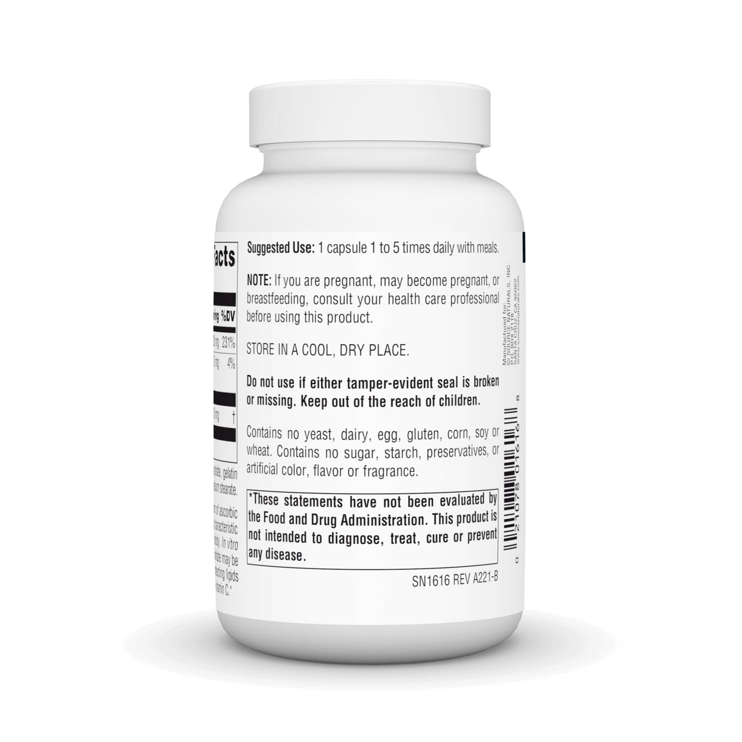 Pre-Order | Arrives in 5–10 Days – Source Naturals Ascorbyl Palmitate 500mg, 90 Capsules