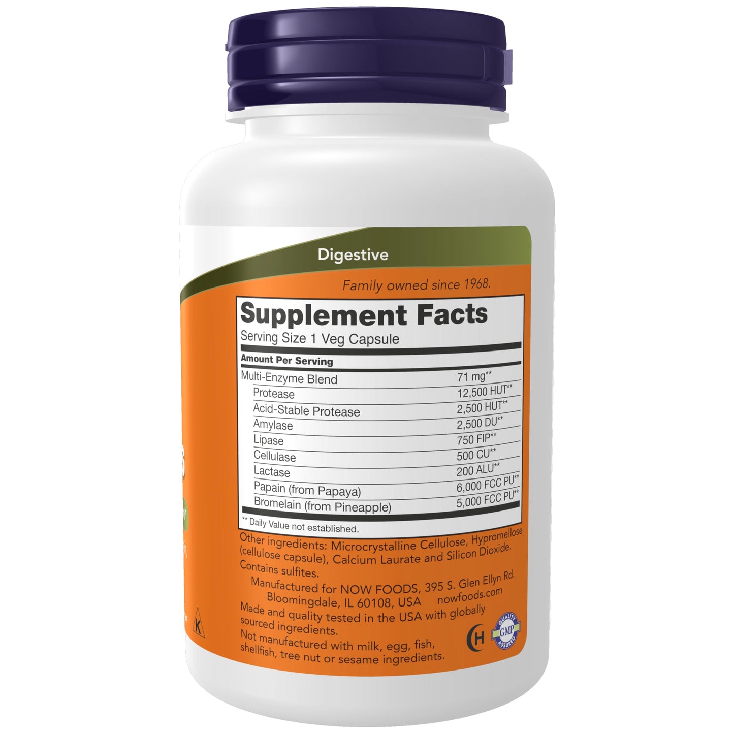 NOW Foods Supplements, Plant Enzymes with Lactase, Protease, Papain and Bromelain, 120 Veg Capsules