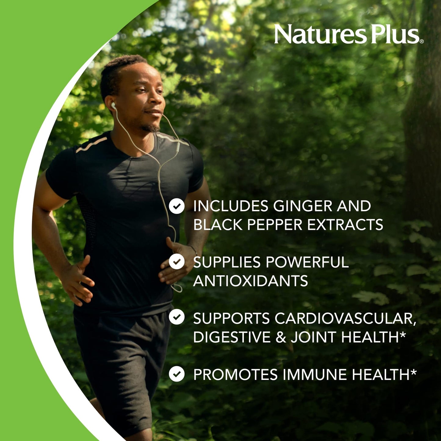 Natures Plus Gummies Turmeric Curcumin, Peach - 60 Gummies, Pack of 2 - Supports Joint, Digestive & Cardiovascular Health - Vegan, Gluten Free, Non-GMO - 60 Total Servings