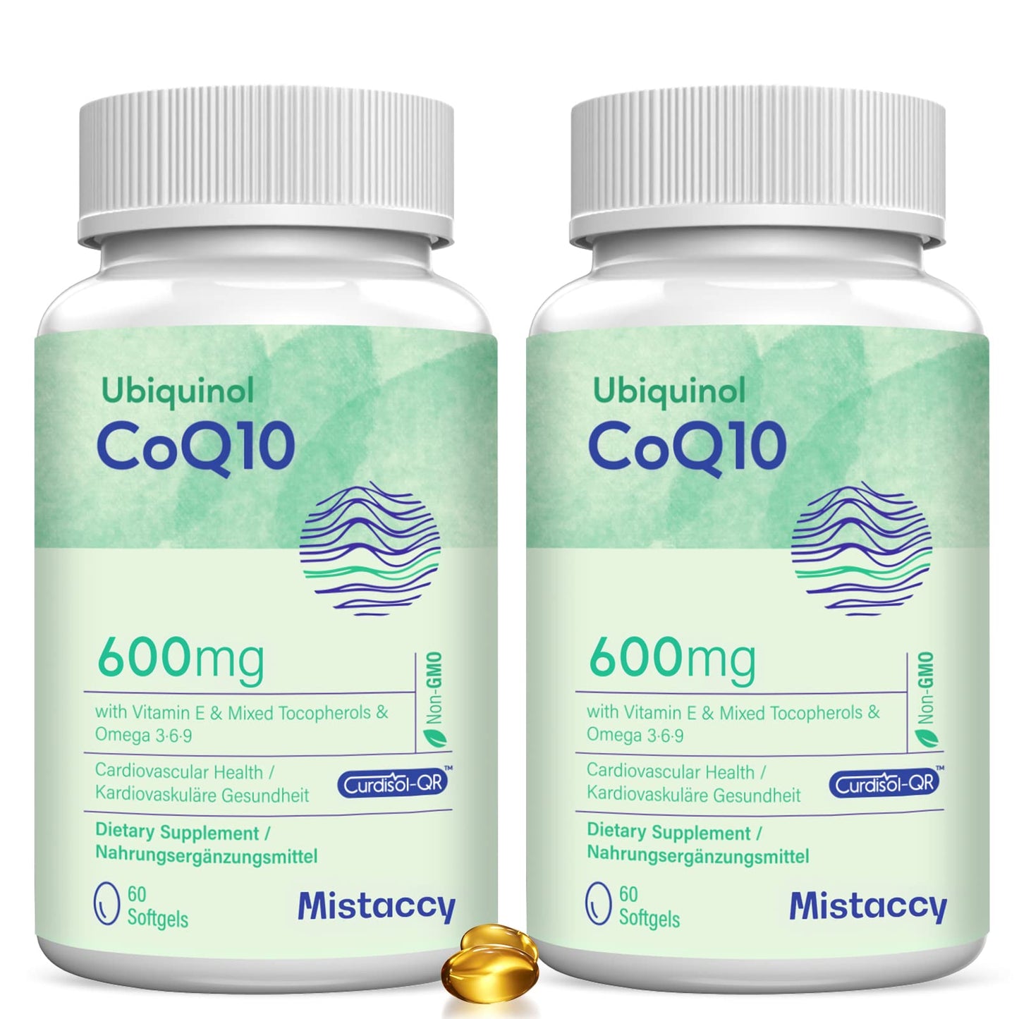 Pre-Order | Arrives in 5–10 Days – CoQ10 600mg Softgels | High Absorption CoQ10 Ubiquinol Supplement | Reduced Form Enhanced with Vitamin E & Omega 3 6 9 | Antioxidant Powerhouse for Heart Health | 120 Softgels