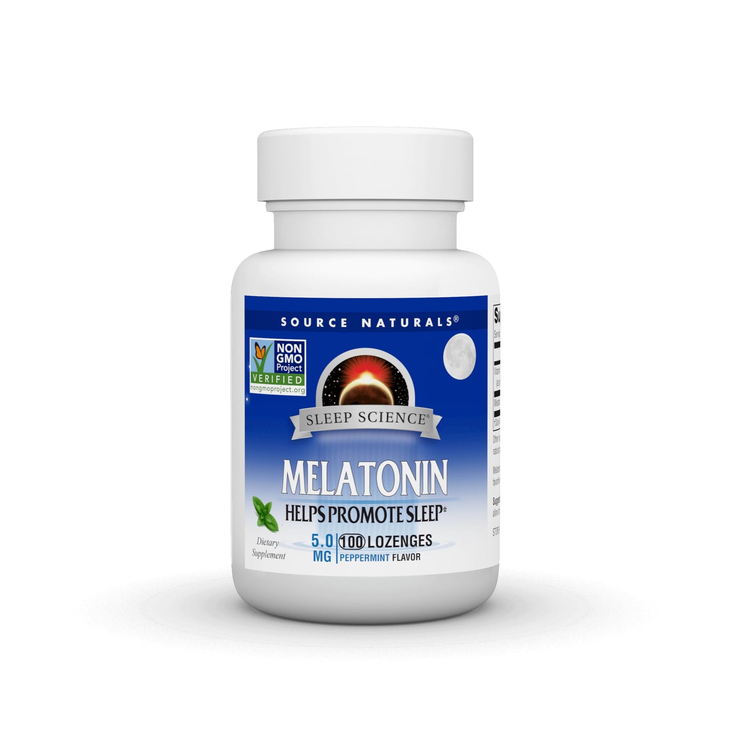 Pre-Order | Arrives in 5–10 Days – Source Naturals Melatonin 5 mg - 100 Peppermint Flavored Lozenges