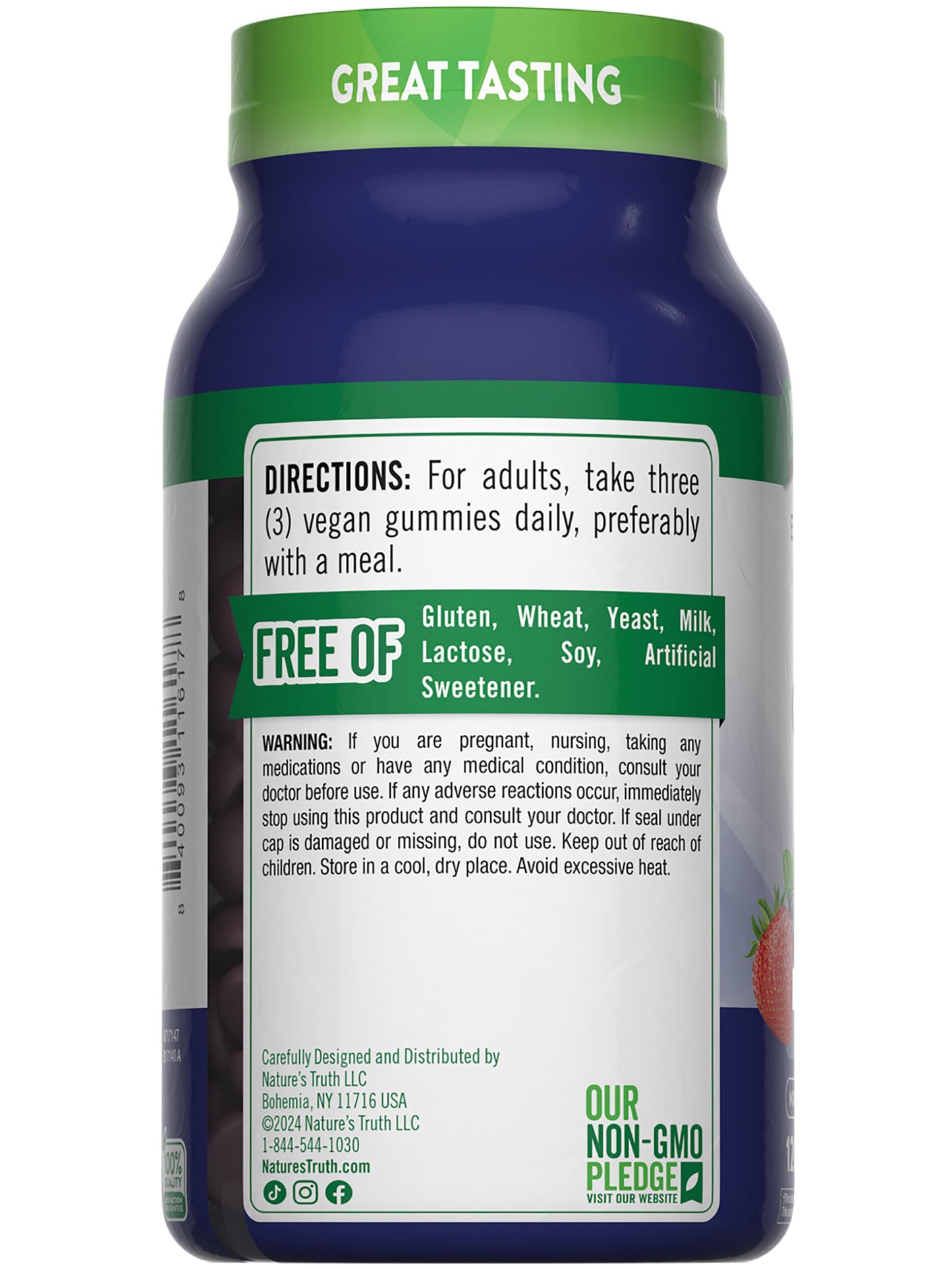 Nature's Truth Zinc Gummies for Adults | 50mg | 120 Count | Vegan, Non-GMO & Gluten Free Supplement | Mixed Berry Flavor