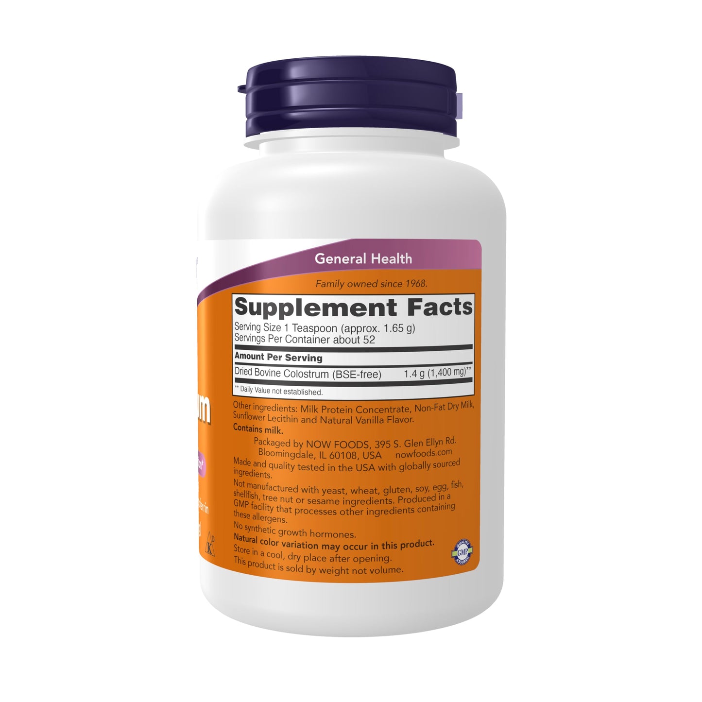 NOW Foods Supplements, Colostrum Powder, Naturally occurring Immunoglobulins and Lactoferrin, 3-Ounce