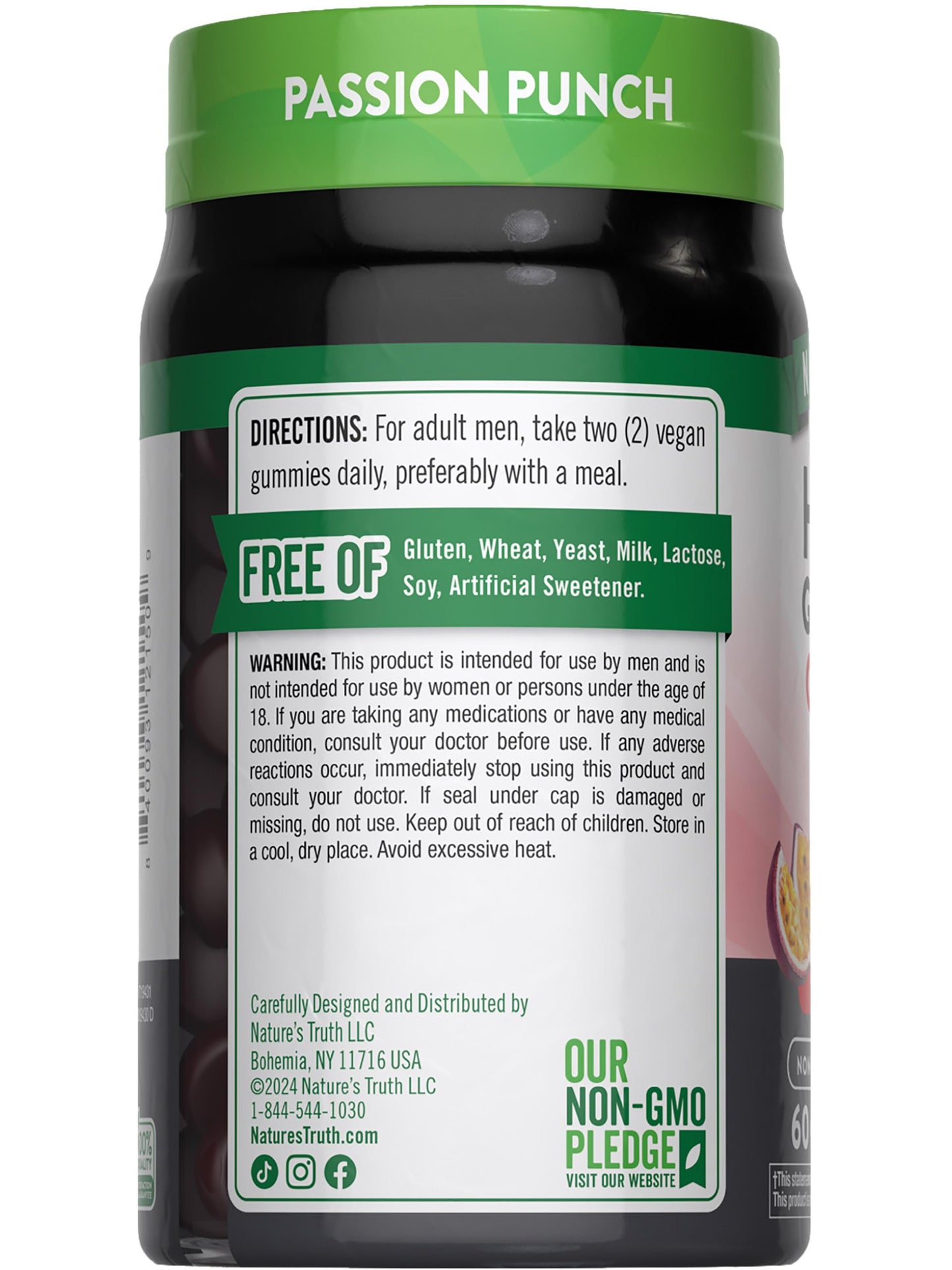 Nature's Truth Horny Goat Weed Gummies | 60 Count | with Maca Root | Vegan, Non-GMO & Gluten Free Supplement for Men | Passion Punch Flavor