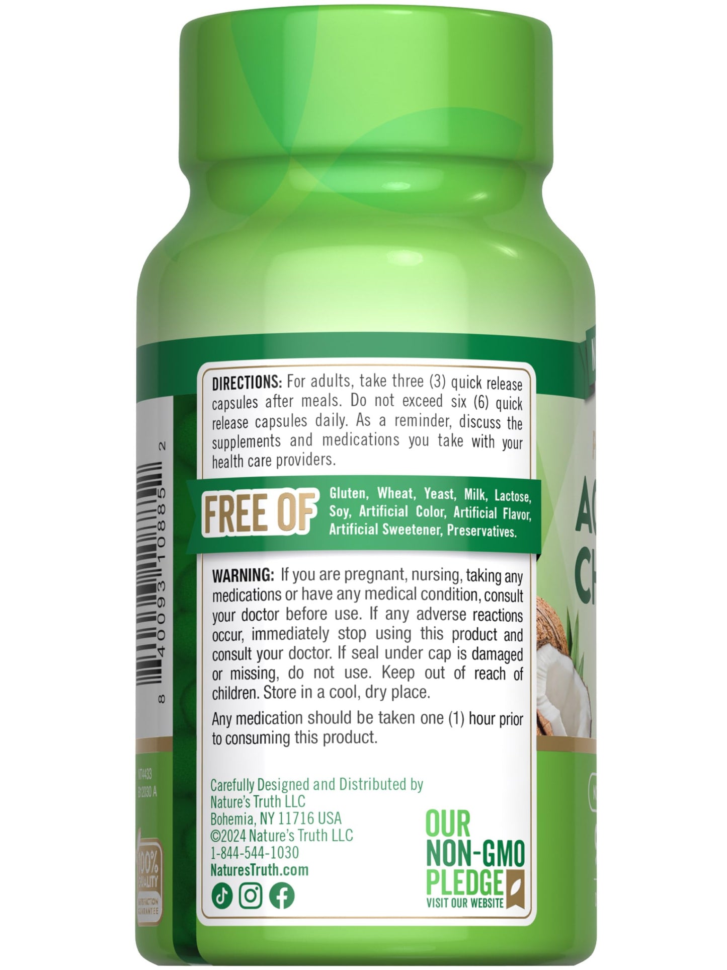 Nature's Truth Activated Charcoal Capsules | 90 Count | Non-GMO & Gluten Free Supplement