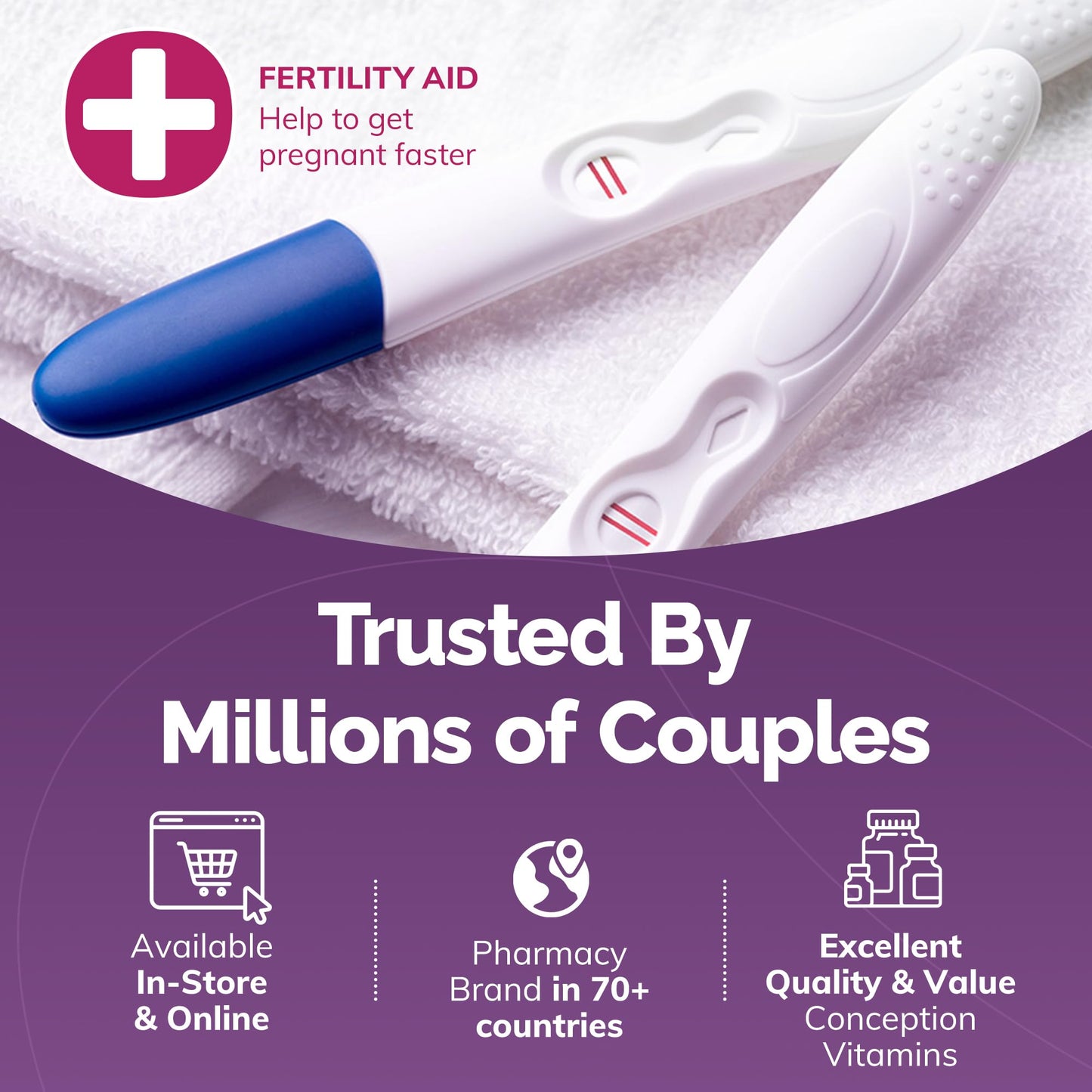Pre-Order | Arrives in 5–10 Days – CONCEIVE PLUS Women's Fertility Support: Conception Prenatal Supplements for Her, Aids Hormonal Balance, & Regular Cycles - Folic Acid, B12, Zinc, Biotin, Non-GMO - 60 Vegetarian Soft Capsules