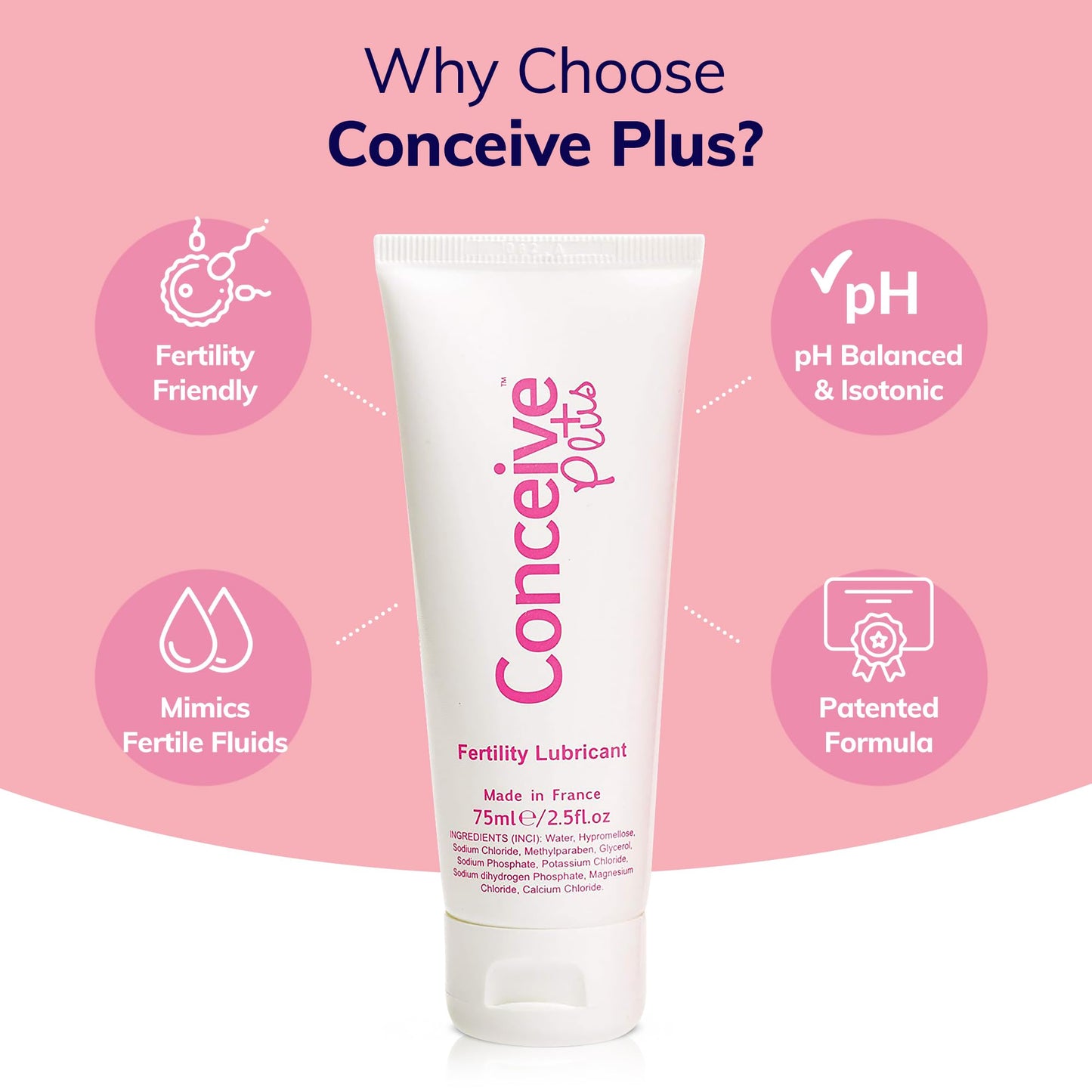 Pre-Order | Arrives in 5–10 Days – CONCEIVE PLUS Mens Fertility Bundle, Fertility Vitamins 60 Count and Fertility Lubricant 2.5 Ounce