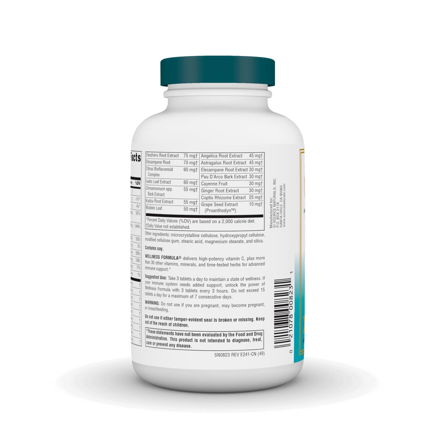 Pre-Order | Arrives in 5–10 Days – Source Naturals Wellness Formula Bio-Aligned Vitamins & Herbal Defense - Immune System Support Supplement & Immunity Booster* - 180 Tablets