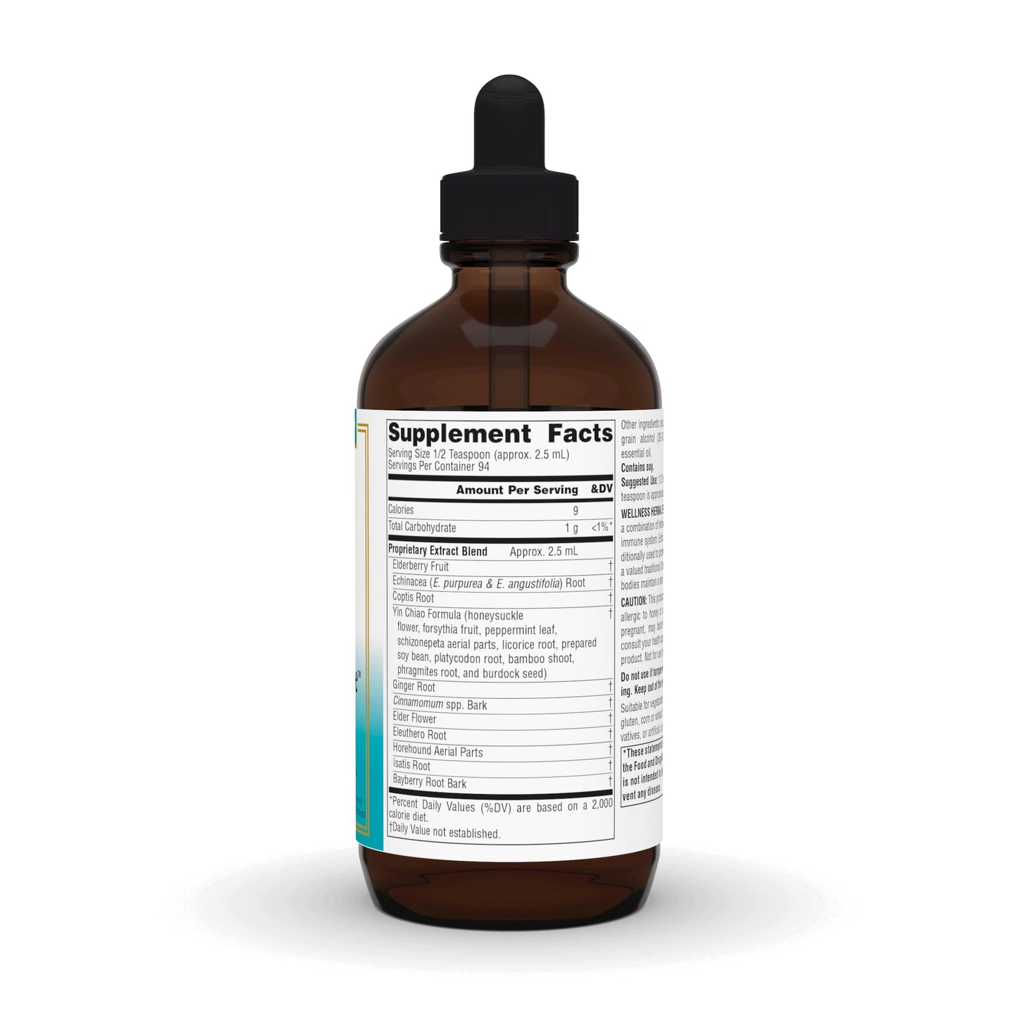 Pre-Order | Arrives in 5–10 Days – Source Naturals Wellness Herbal Resistance Liquid Immune Defense Supplement and Immunity Booster with Echinacea, Elderberry and Yin Chiao - 8 Fluid Oz