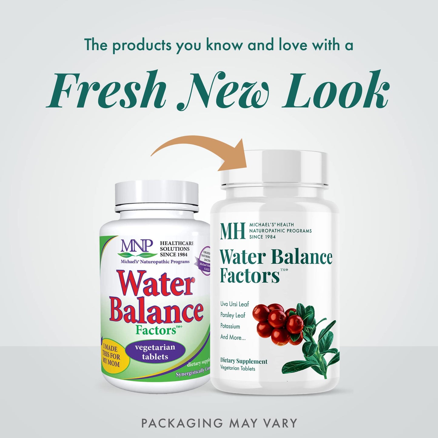 MICHAEL'S Health Naturopathic Programs Water Balance Factors - 120 Vegetarian Tablets - Helps Balance Fluid Levels - with Potassium & Vitamin B6 - Gluten Free, Kosher - 40 Servings