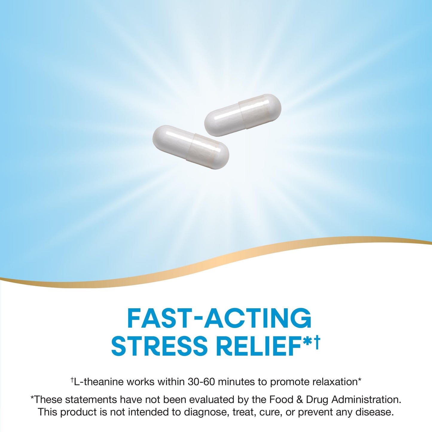 Nature's Way L-Theanine, Stress Support*, Promotes Relaxation*, 200 mg per 2-Capsule Serving, Vegan, 60 Capsules