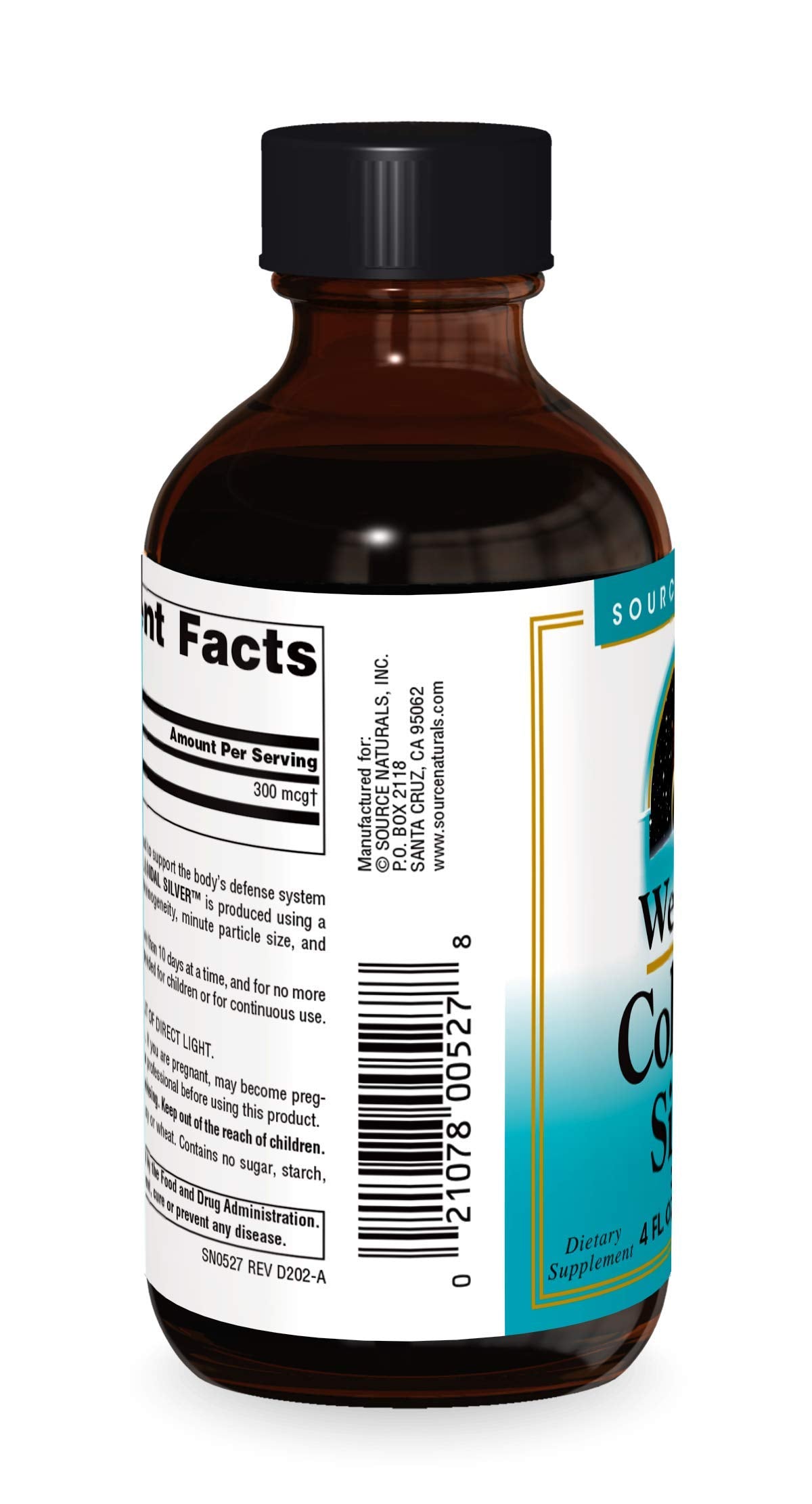 Source Naturals Wellness Colloidal Silver 30 ppm, Supports Physical Well Being* - 4 Fluid oz