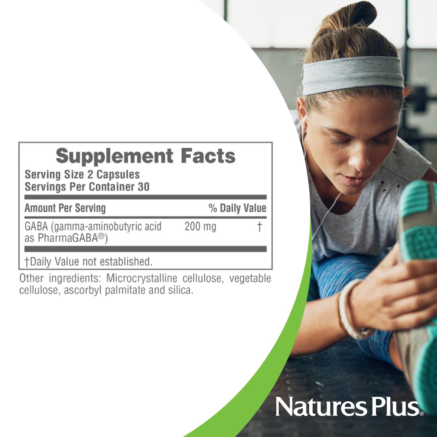 Natures Plus PRO PharmaGABA - 60 Capsules - Promotes Calm, Relaxation & Focus - Non-GMO, Vegetarian, Gluten Free - 30 Servings