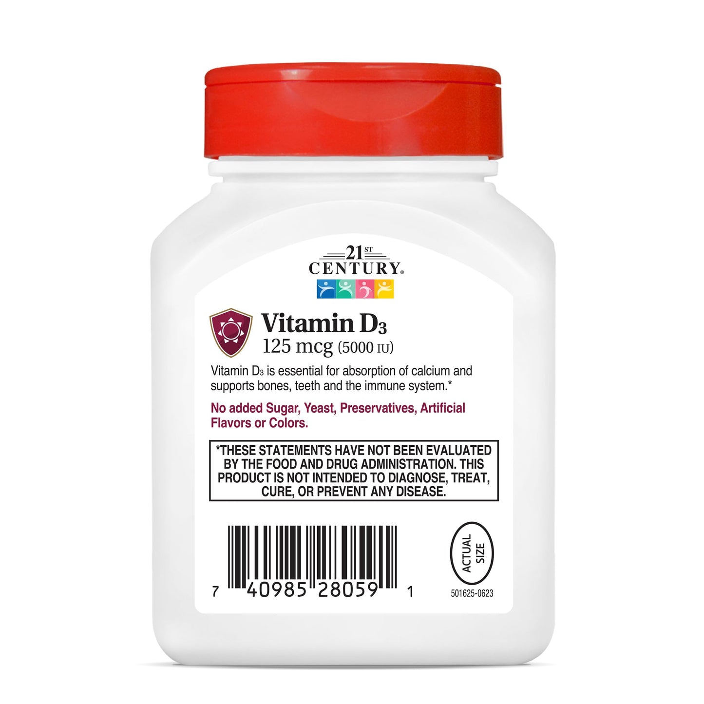 21st Century Vitamin D3 250 mcg (10,000 IU) Rapid Release Softgels, 110 Count (Pack of 2)