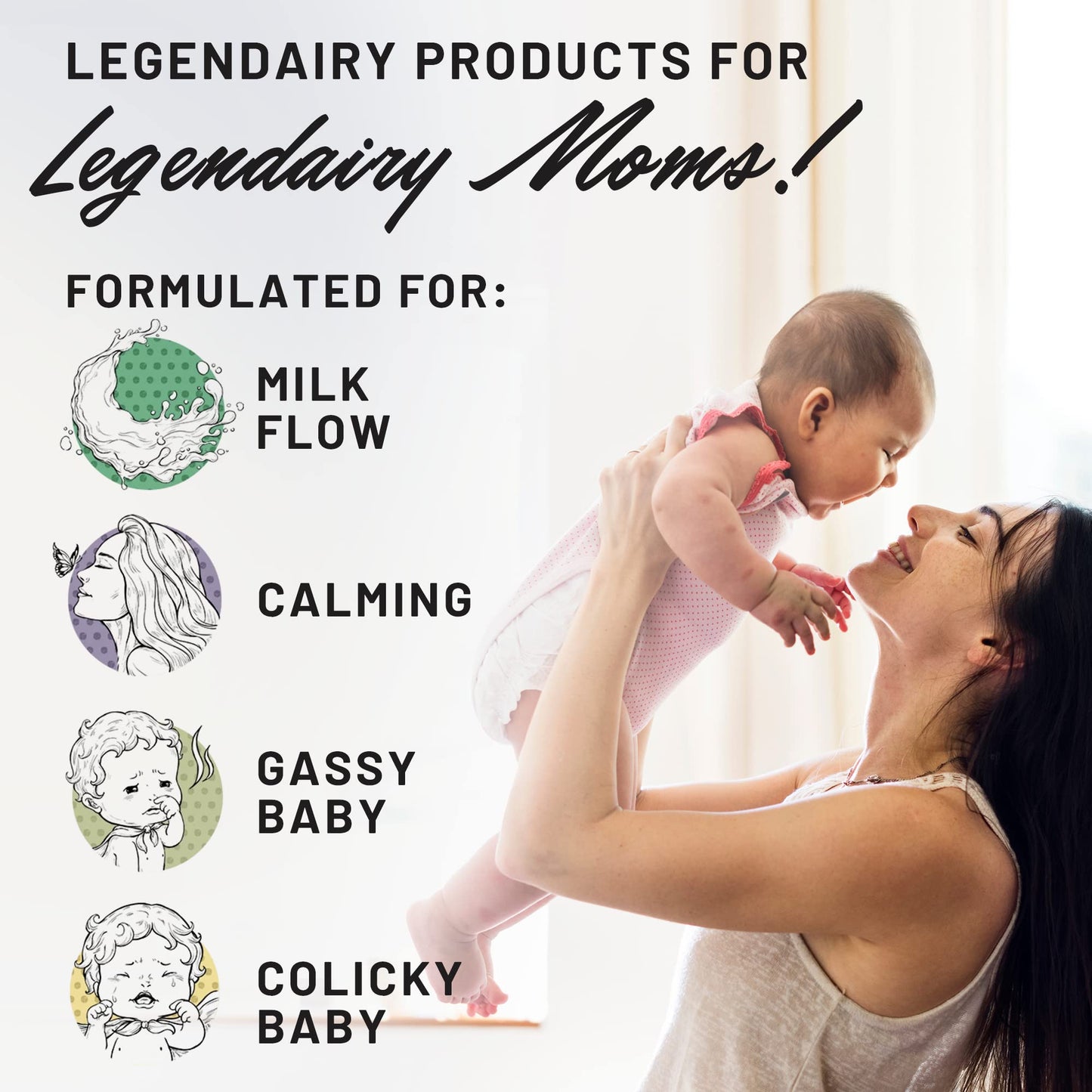 Legendairy Milk Lechita, Supports Milk Flow, Organic Fenugreek Free Breastfeeding Supplement, Organic Fennel & Anise, Made in USA, 60 Vegan Capsules