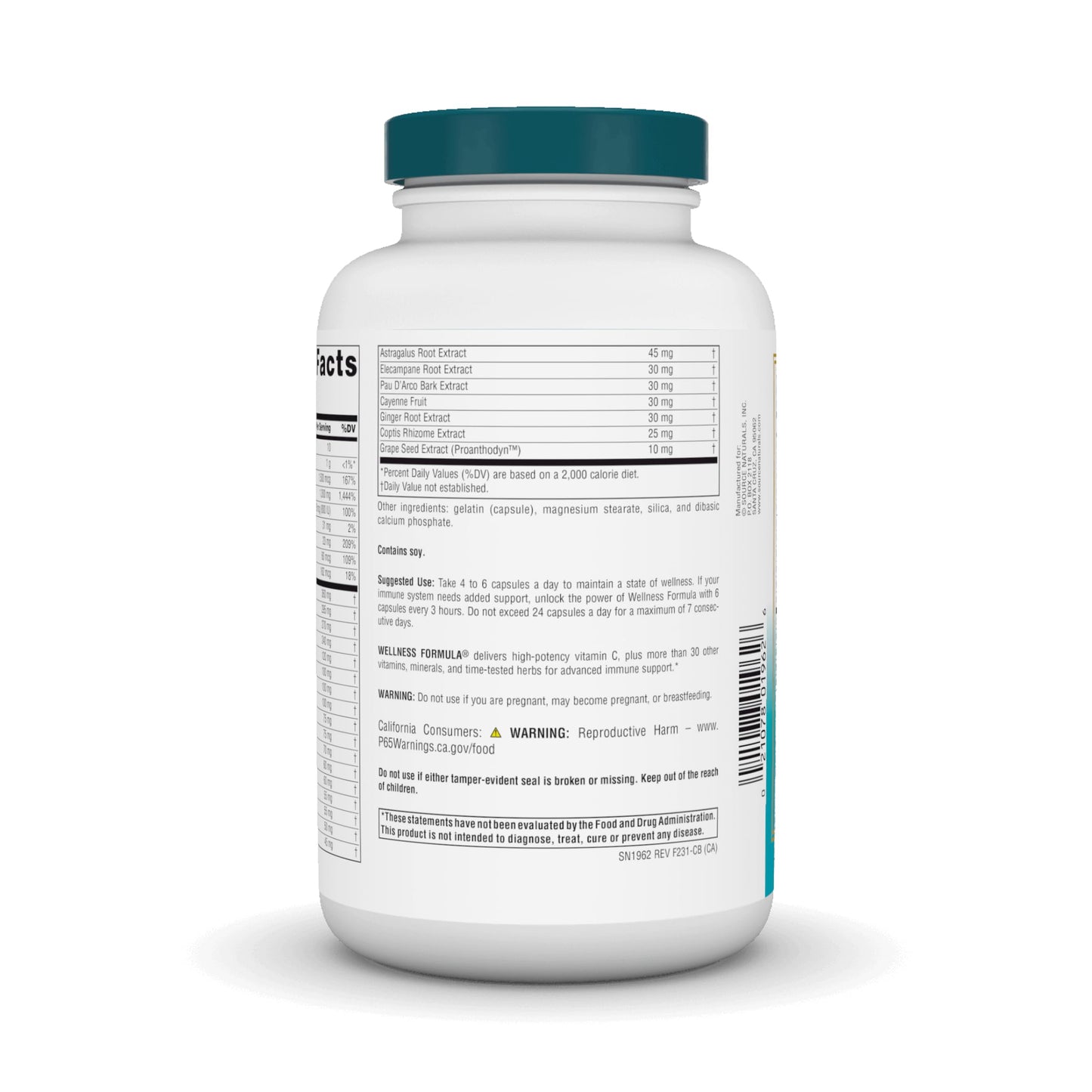 Pre-Order | Arrives in 5–10 Days – Source Naturals Wellness Formula, Herbal Defense Complex* - 240 Capsules