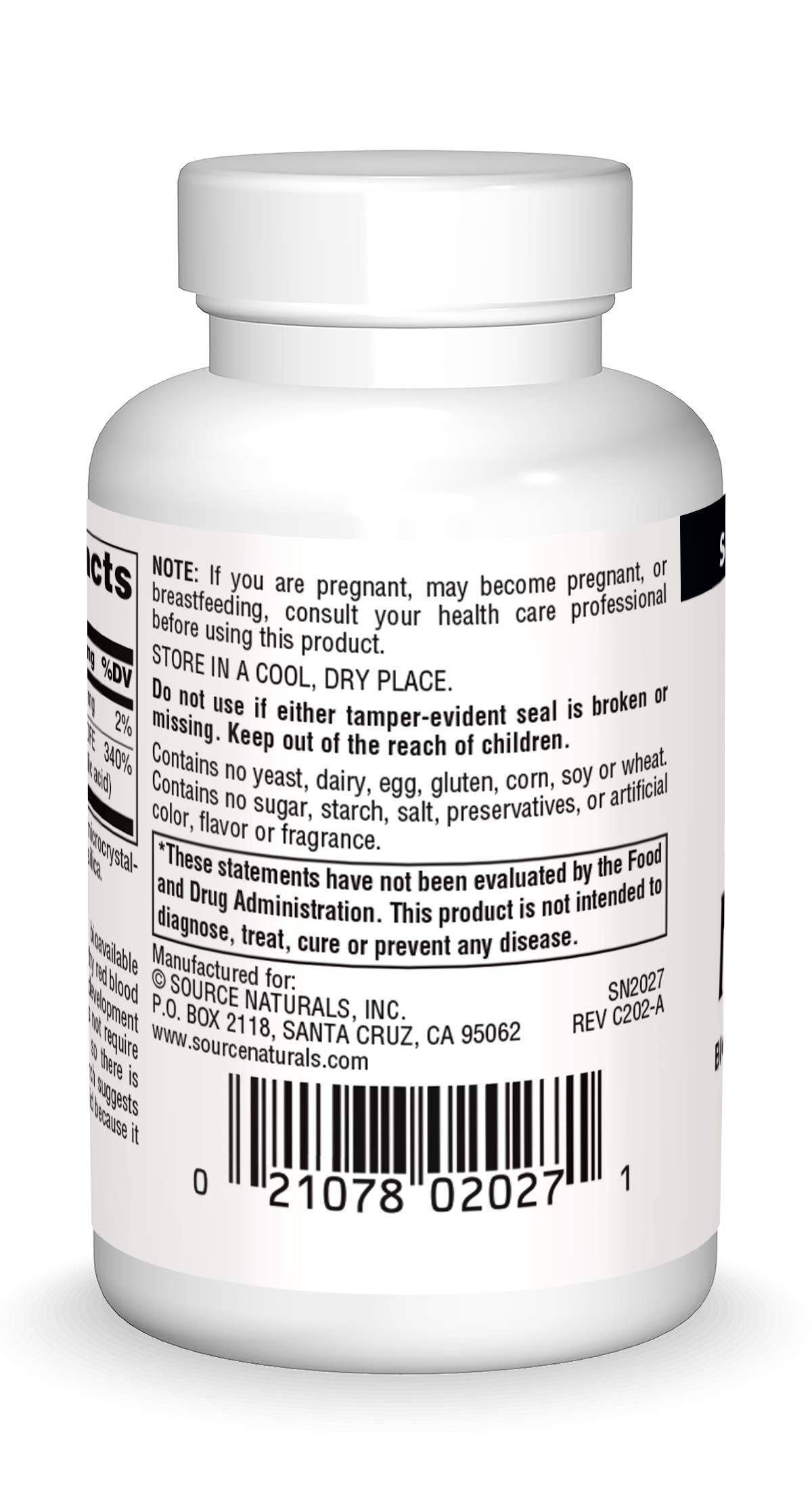 Pre-Order | Arrives in 5–10 Days – Source Naturals MegaFolinic 800mcg - 60 Tablets