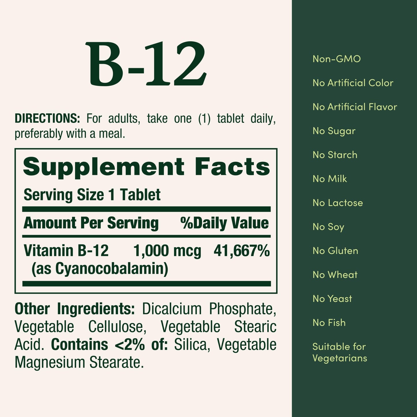 Nature's Bounty Vitamin B12, Supports Energy Metabolism, Tablets, 1000mcg, 200 Ct