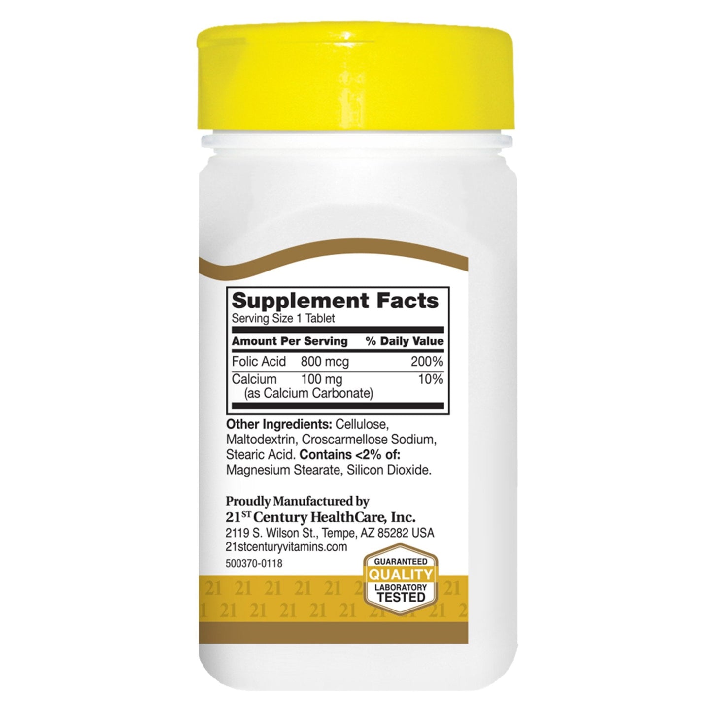 Pre-Order | Arrives in 5–10 Days – 21st Century Folic Acid 800 mcg Tablets, 180-Count (Pack of 2)