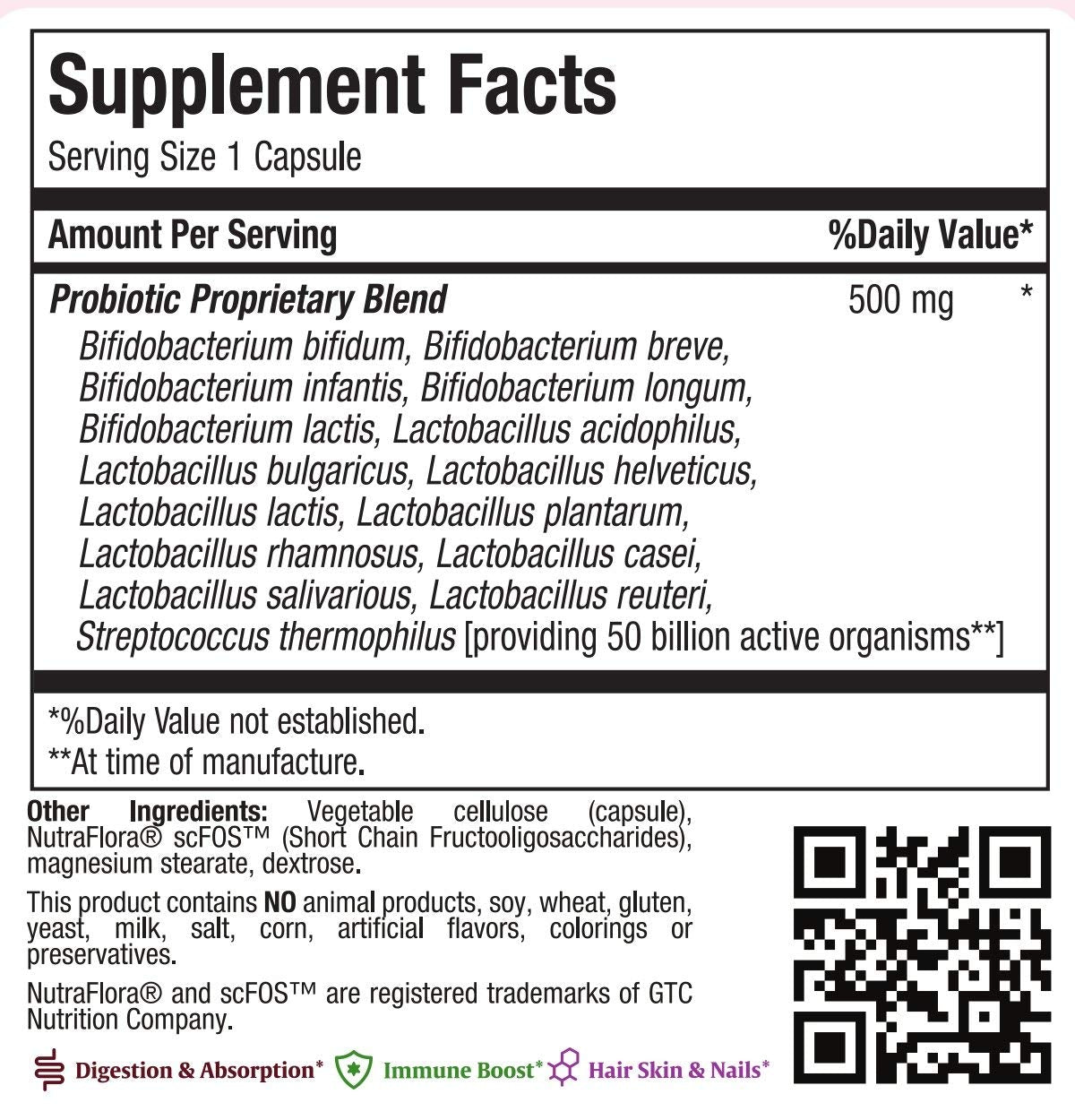 Maxi Health Probiotic Plus Ultimate Prebiotic Advanced Live Probiotics Formula - 50 Billion Live Active Probiotic - 15 Strains - Ultra Protection - Active Pro-50-30 Count