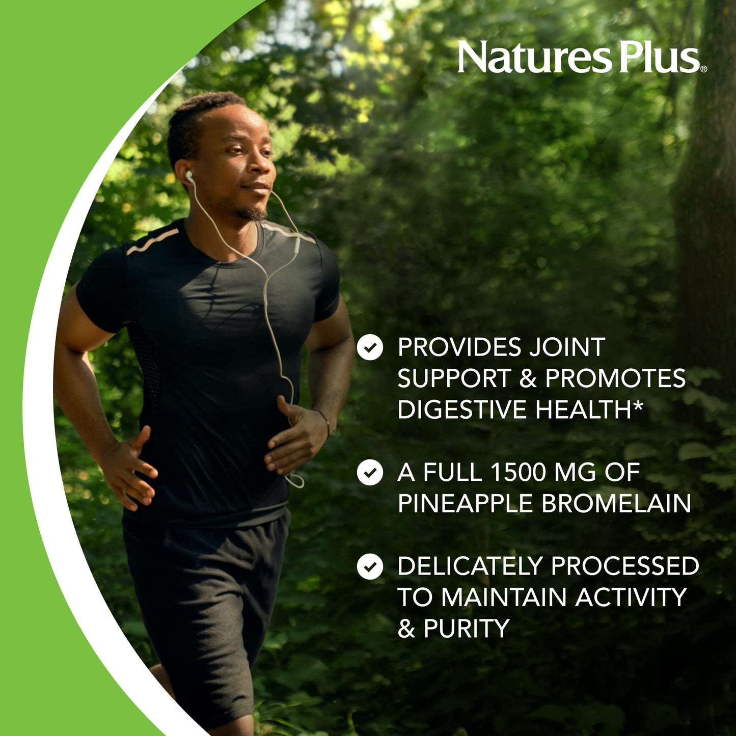 Natures Plus Ultra Bromelain - 60 Tablets - 1500 mg of Pineapple Bromelain - Supports Digestive Health, Joint Support & More - 60 Servings