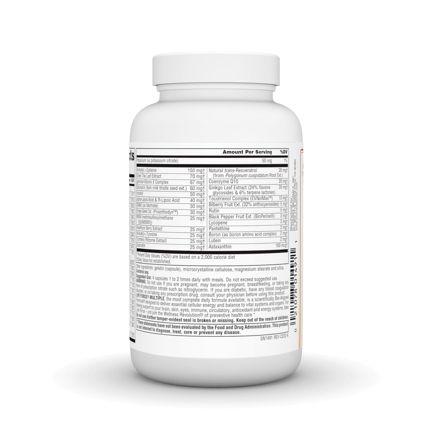Pre-Order | Arrives in 5–10 Days – Source Naturals Life Force Multiple Iron Free Daily Multivitamin High Potency Essential Vitamins, Minerals, Antioxidants & Nutrients - Energy & Immune Boost* - 120 Capsules