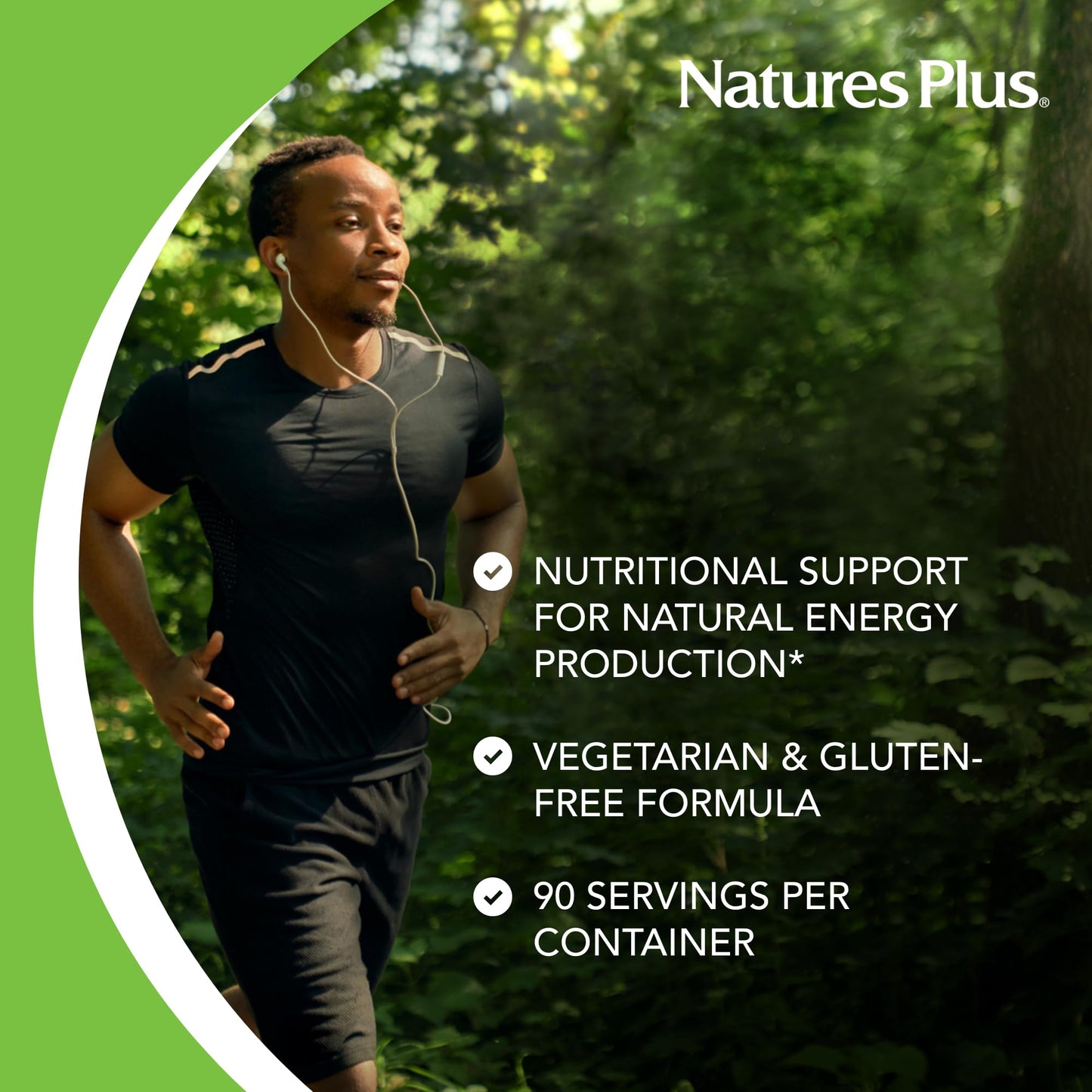NaturesPlus B-Complex with Rice Bran - 90 Tablets - Vegetarian, Gluten Free - 90 Servings
