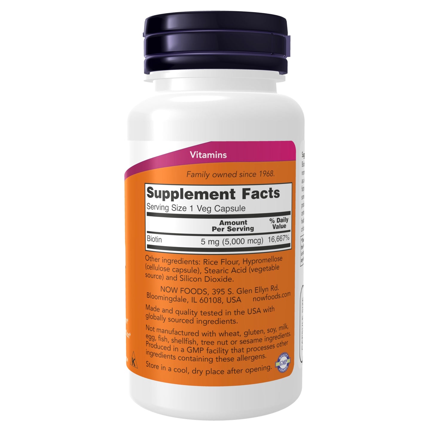 Pre-Order | Arrives in 5–10 Days – NOW Foods Supplements, Biotin 5,000 mcg, Amino Acid Metabolism*, Energy Production*, 60 Veg Capsules