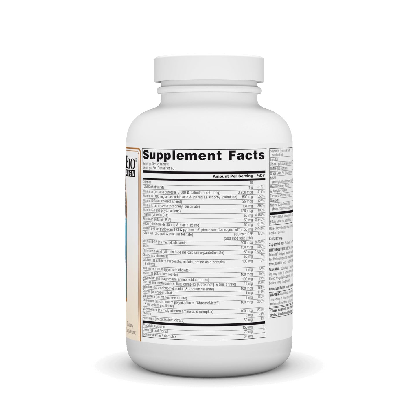 Pre-Order | Arrives in 5–10 Days – Source Naturals Life Force Multiple Daily Multivitamin High Potency Essential Vitamins, Minerals, Antioxidants & Nutrients - Energy & Immune Boost - 120 Tablets