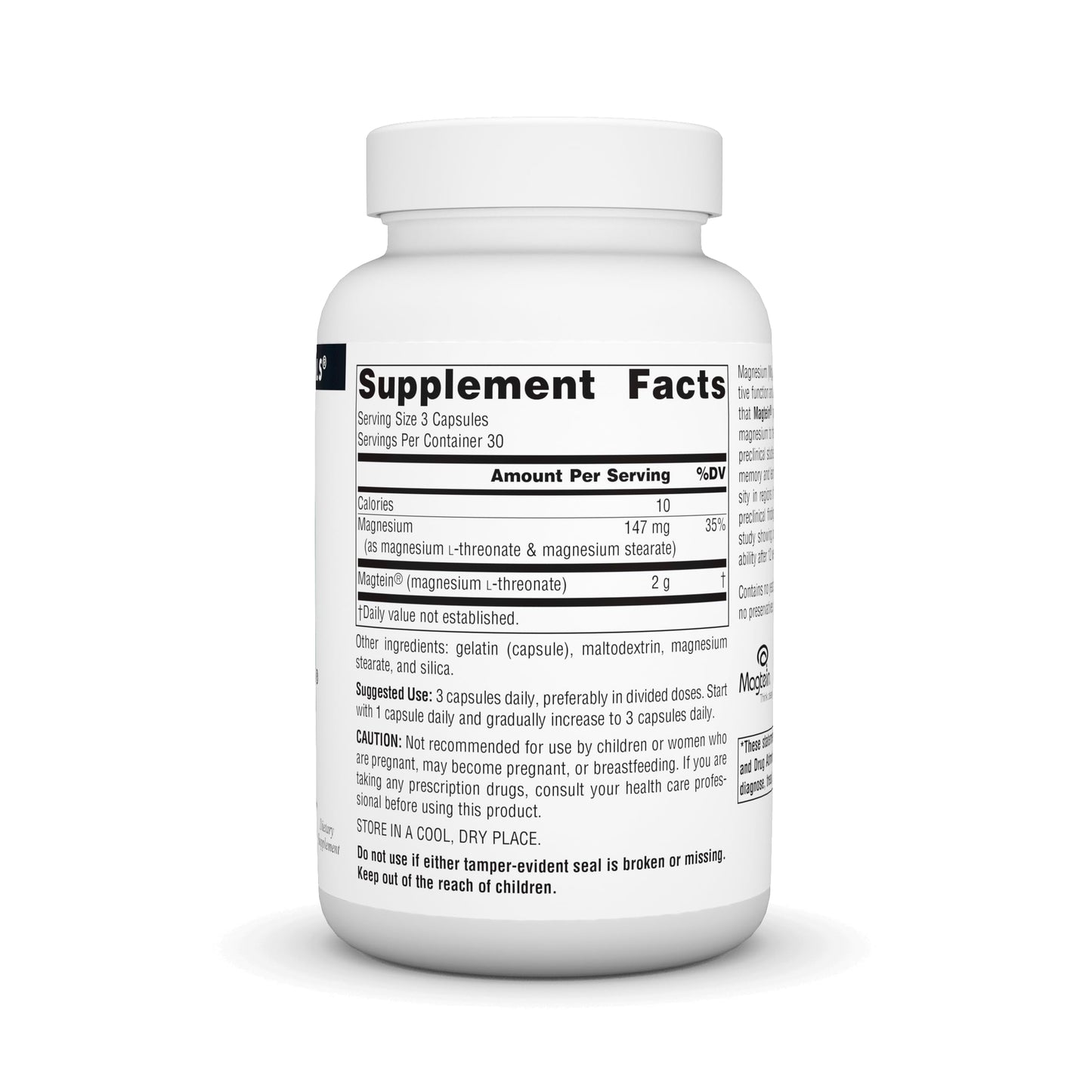 Pre-Order | Arrives in 5–10 Days – Source Naturals Magtein Magnesium L-Threonate 667mg Supports Focus, Mood, Healthy Memory, Cognitive Function, Sleep* - 90 Capsules