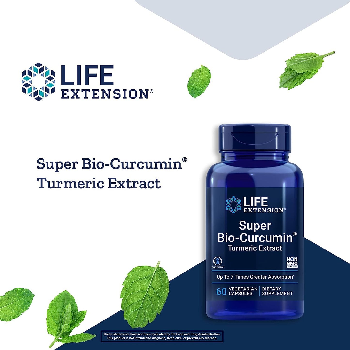 Life Extension Super Bio-Curcumin and Two-Per-Day 120 Tablet Multivitamin Bundle - 60 Vegetarian Capsules