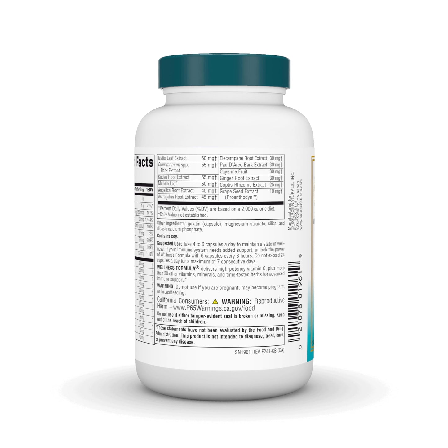 Pre-Order | Arrives in 5–10 Days – Source Naturals Wellness Formula, Advanced Immune Support*, Bio-Aligned Vitamins & Herbal Defense - Immune System Support Supplement & Immunity Booster - 120 Capsules