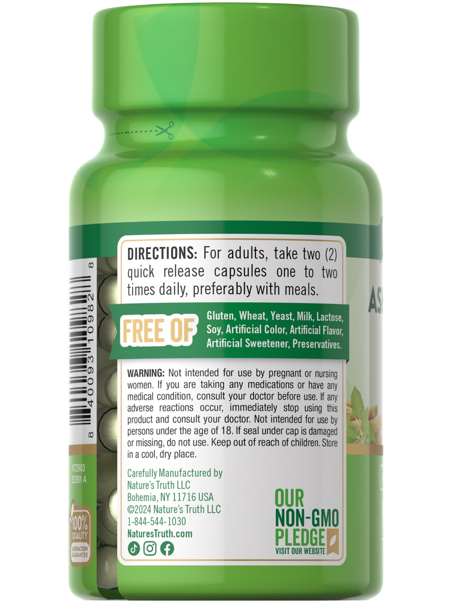 Nature's Truth Ashwagandha Supplement Capsules | 920 mg | 90 Count | Non-GMO & Gluten Free